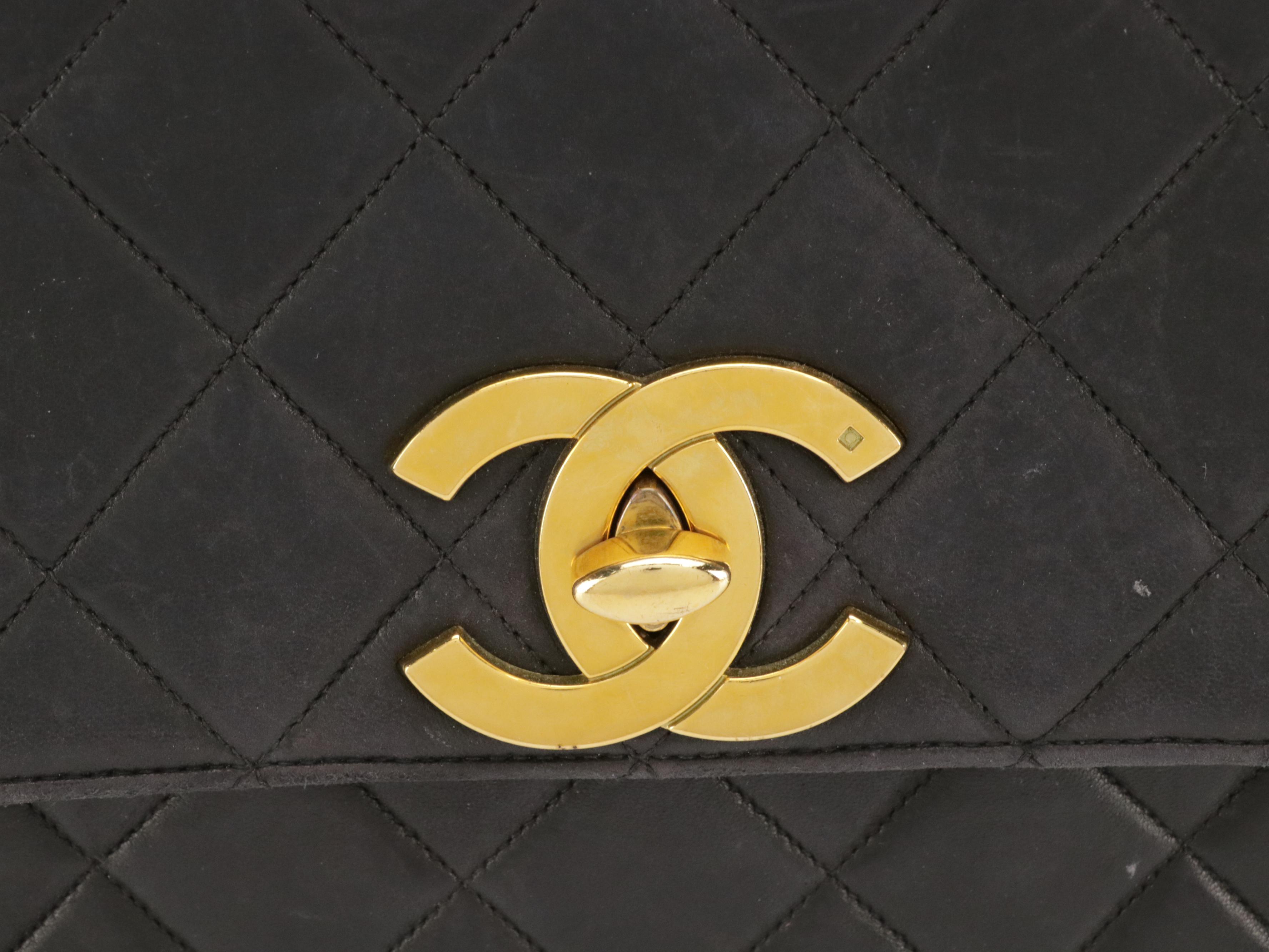Chanel CC Flap Shoulder Bag in Quilted Lambskin Leather