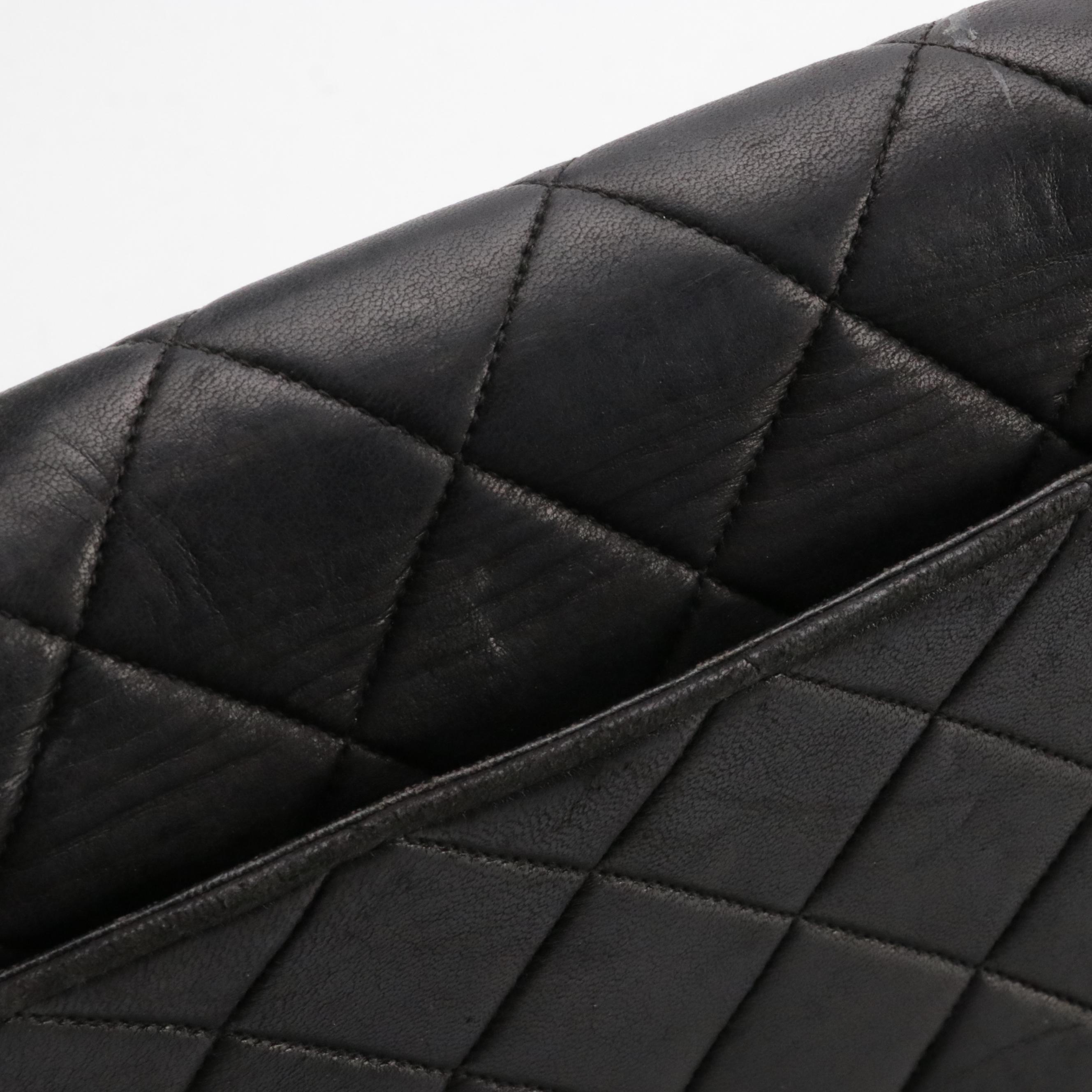 Chanel CC Flap Shoulder Bag in Quilted Lambskin Leather