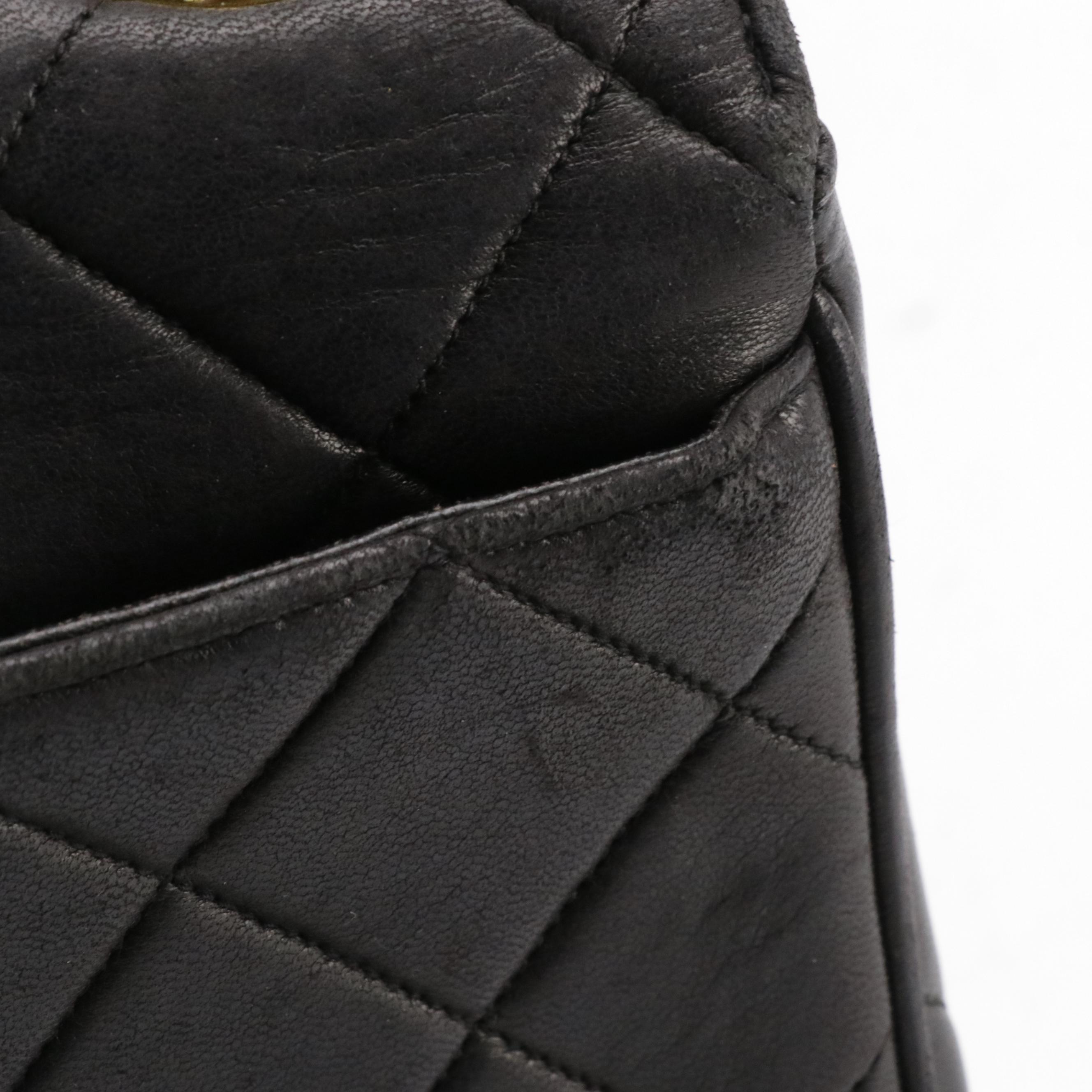 Chanel CC Flap Shoulder Bag in Quilted Lambskin Leather