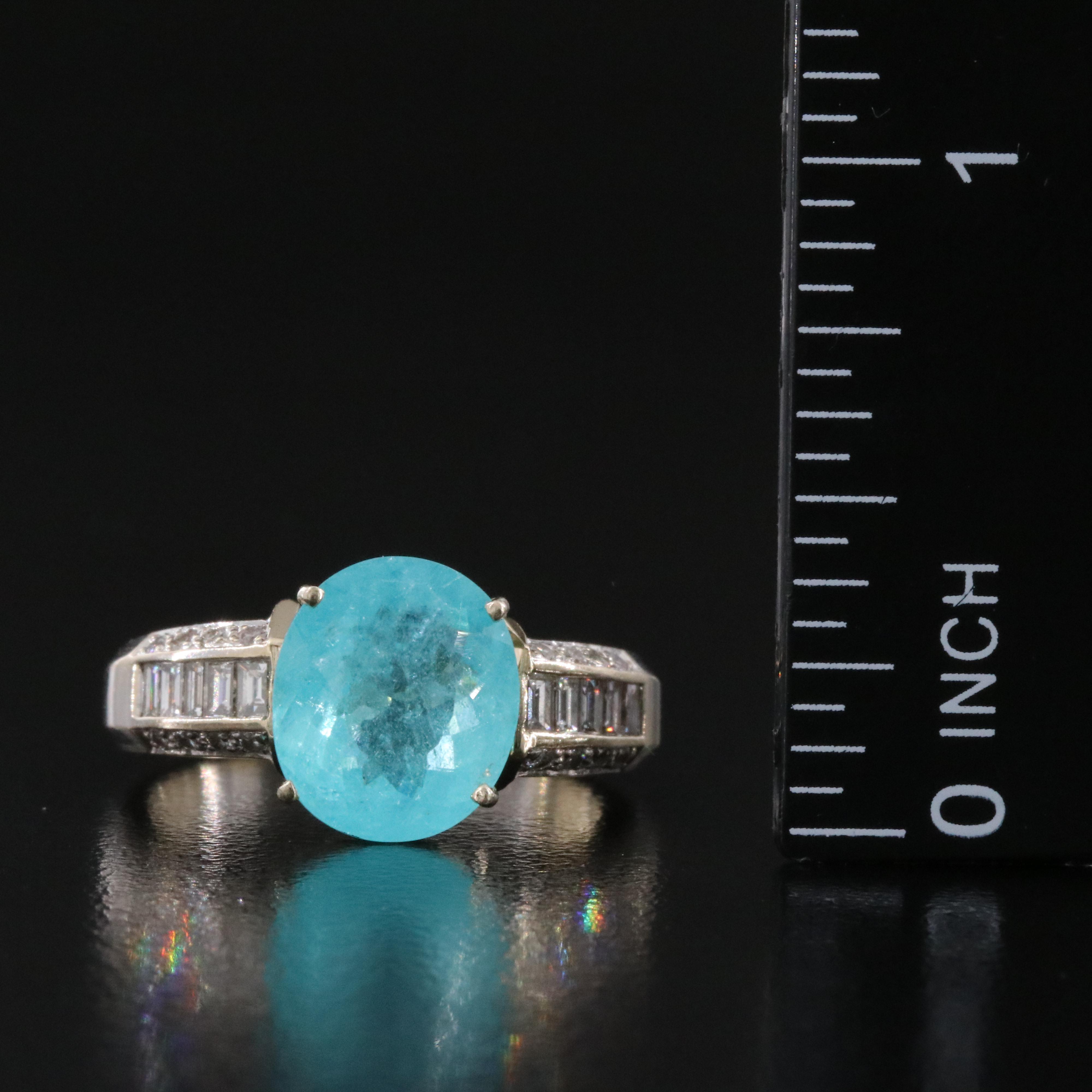 18K 3.51 CT Tourmaline and Diamond Ring