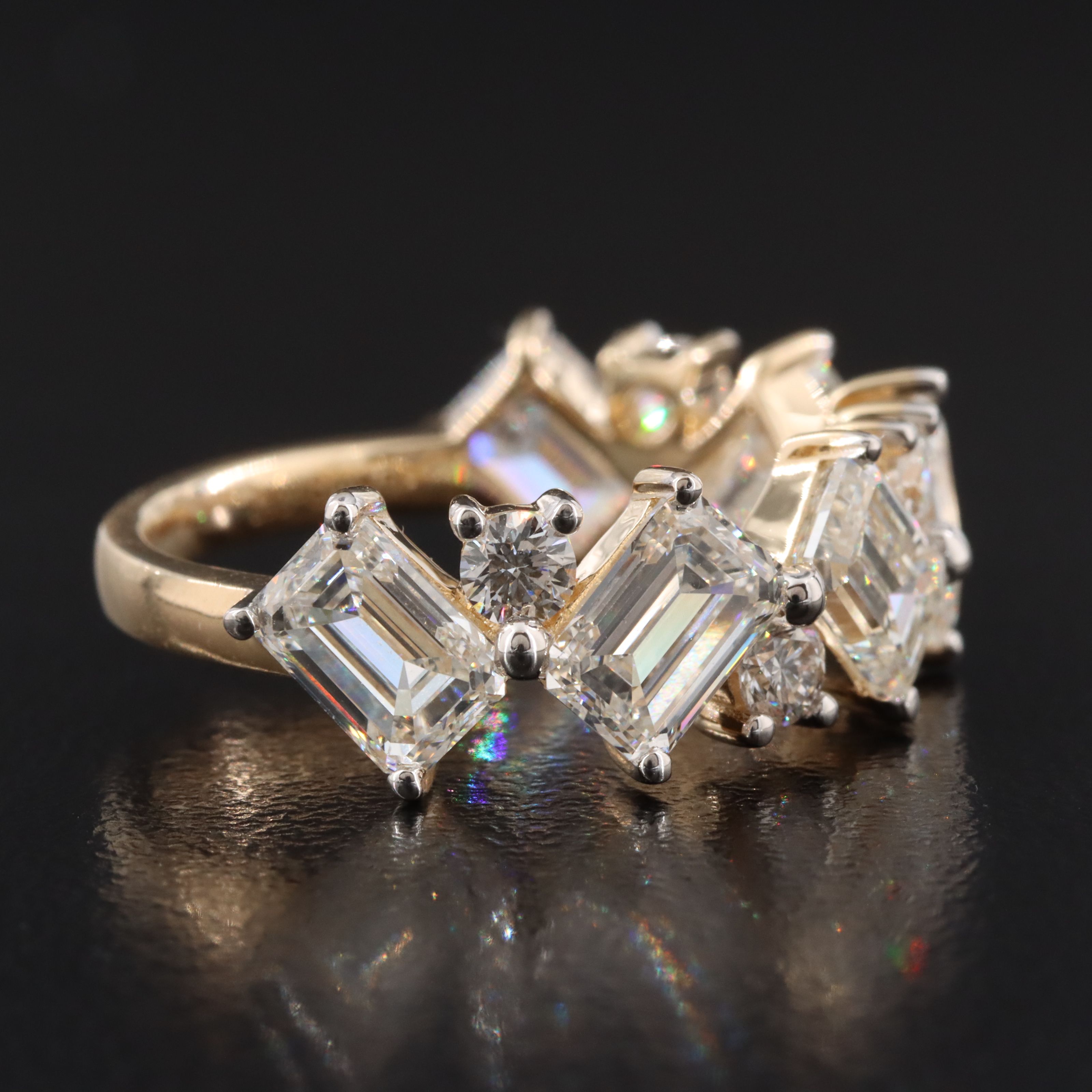 14K 4.73 CTW Lab Grown Diamond Ring