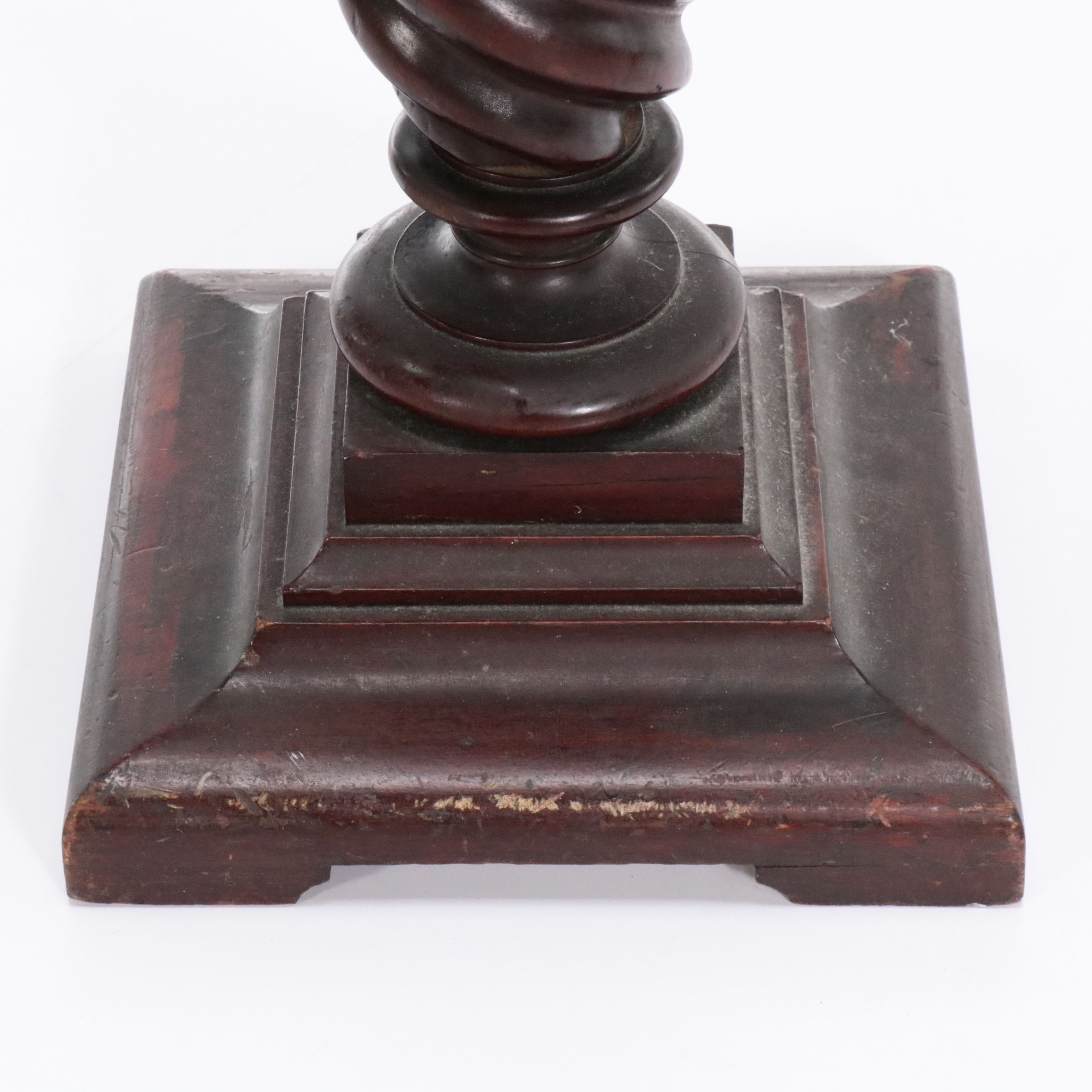 Mahogany Pedestal with Marble Top
