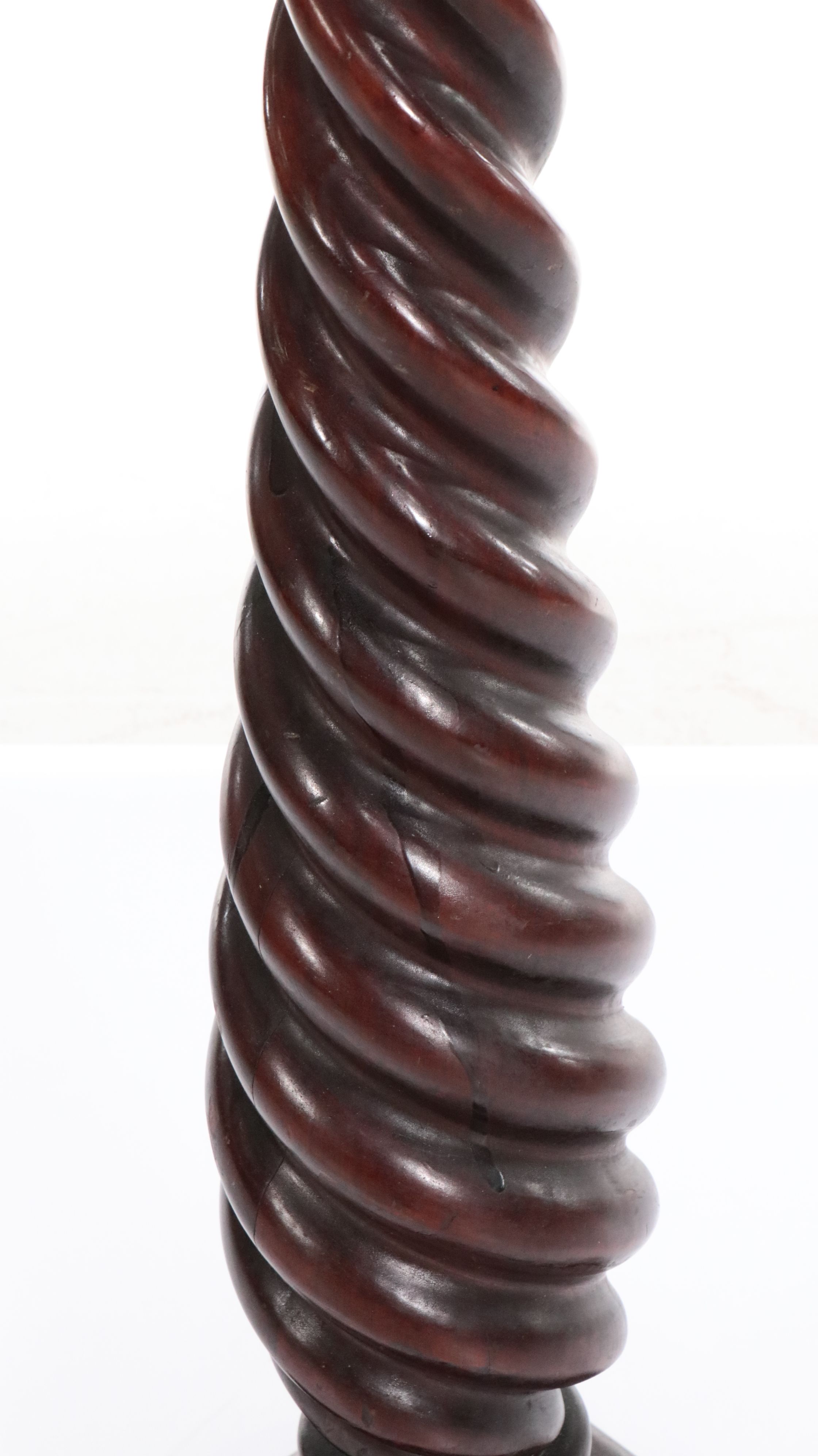 Mahogany Pedestal with Marble Top