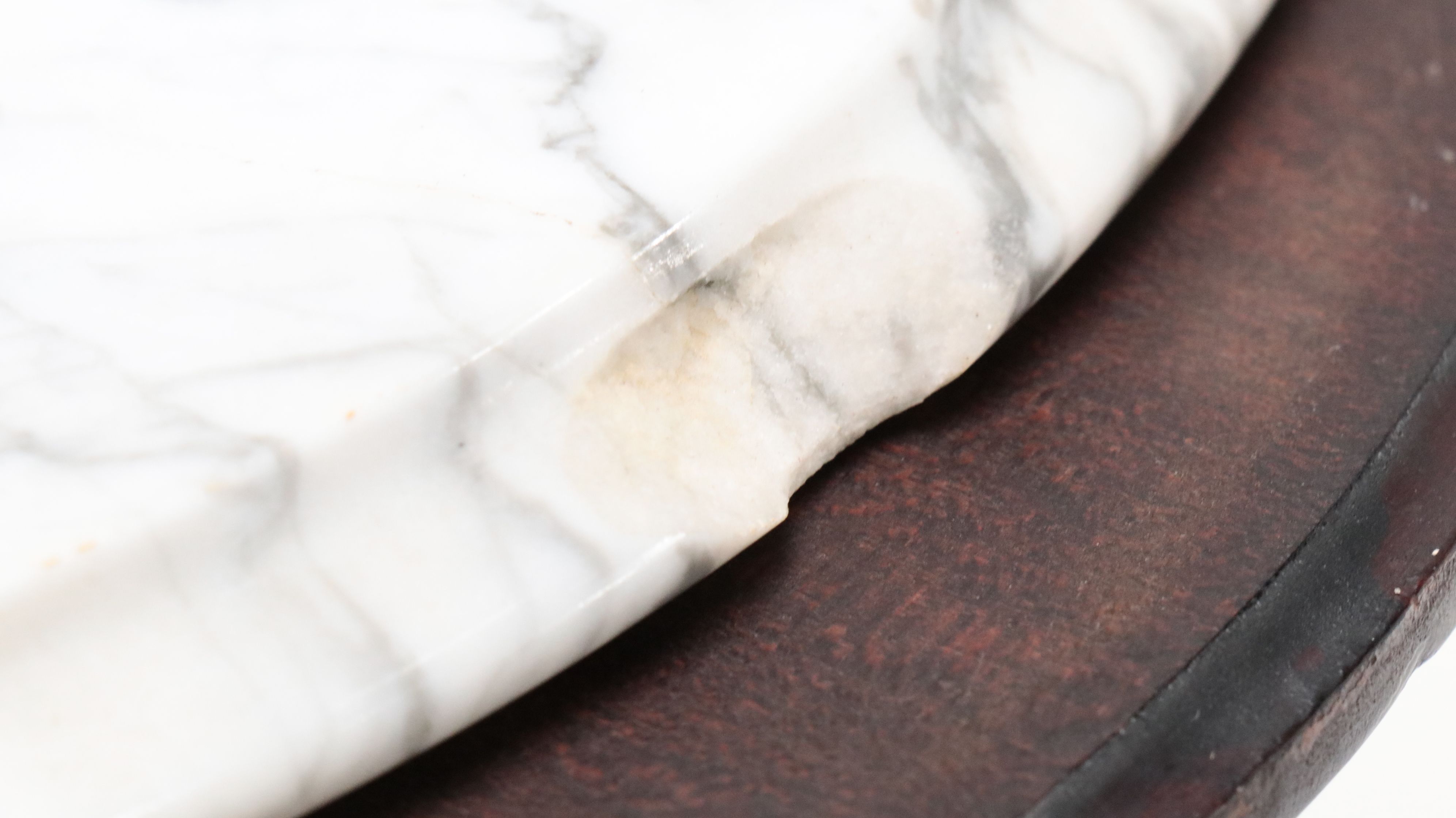 Mahogany Pedestal with Marble Top