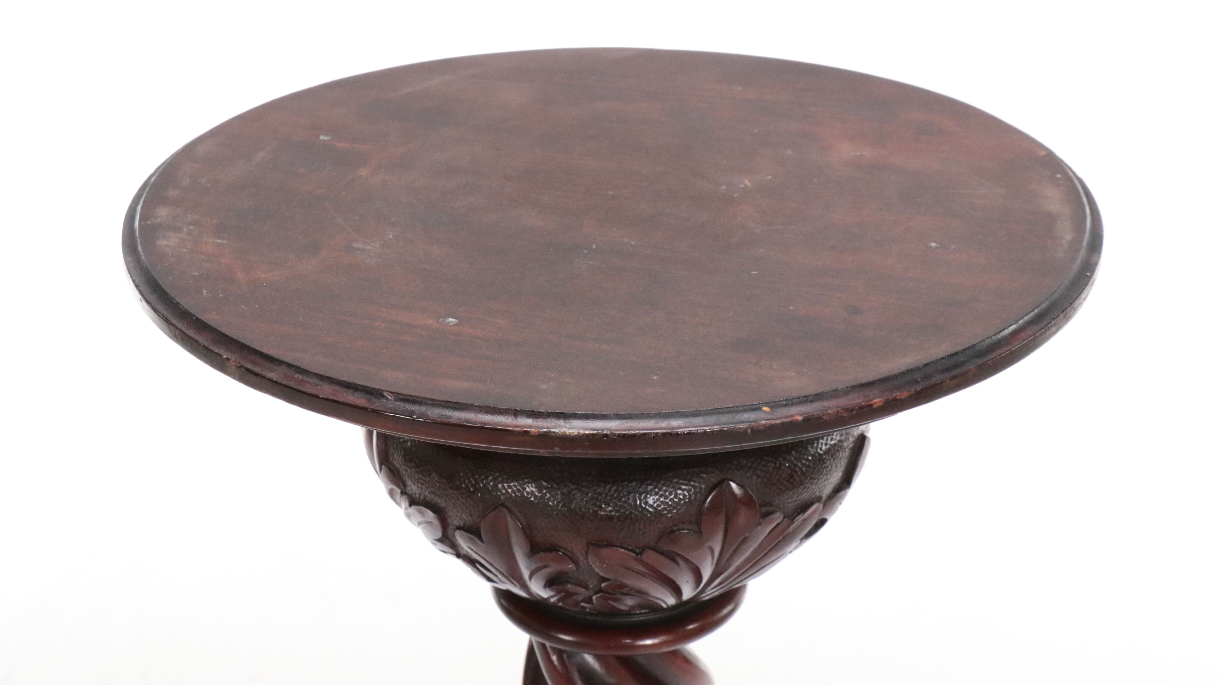 Mahogany Pedestal with Marble Top
