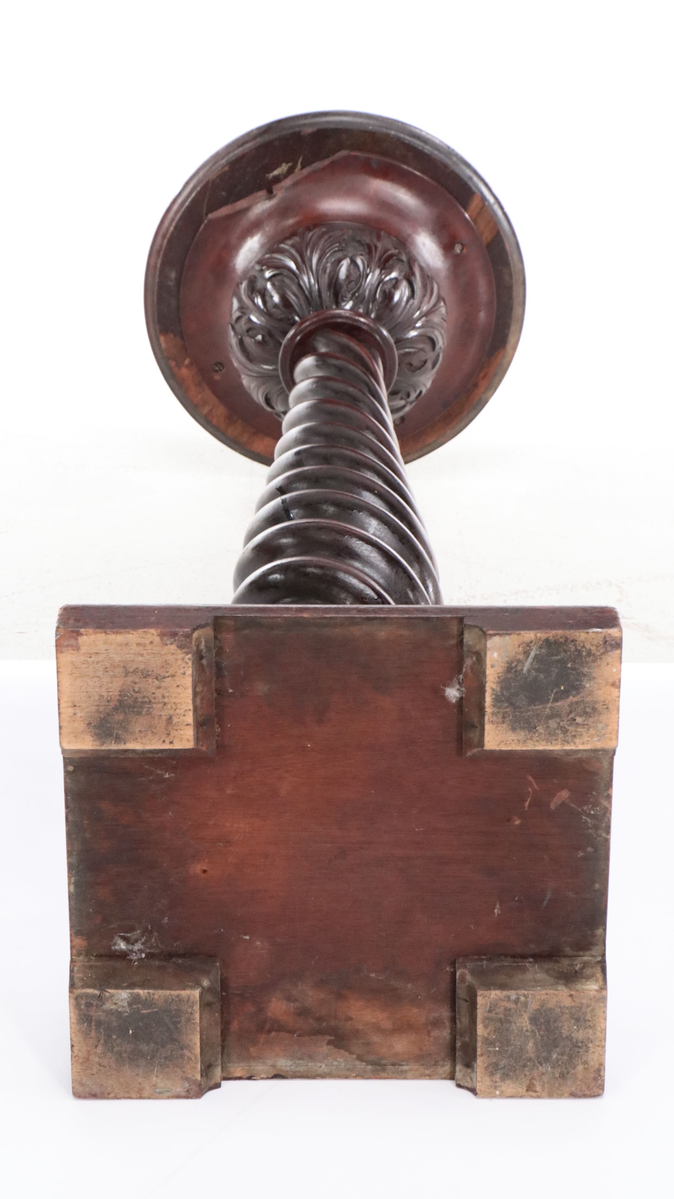 Mahogany Pedestal with Marble Top