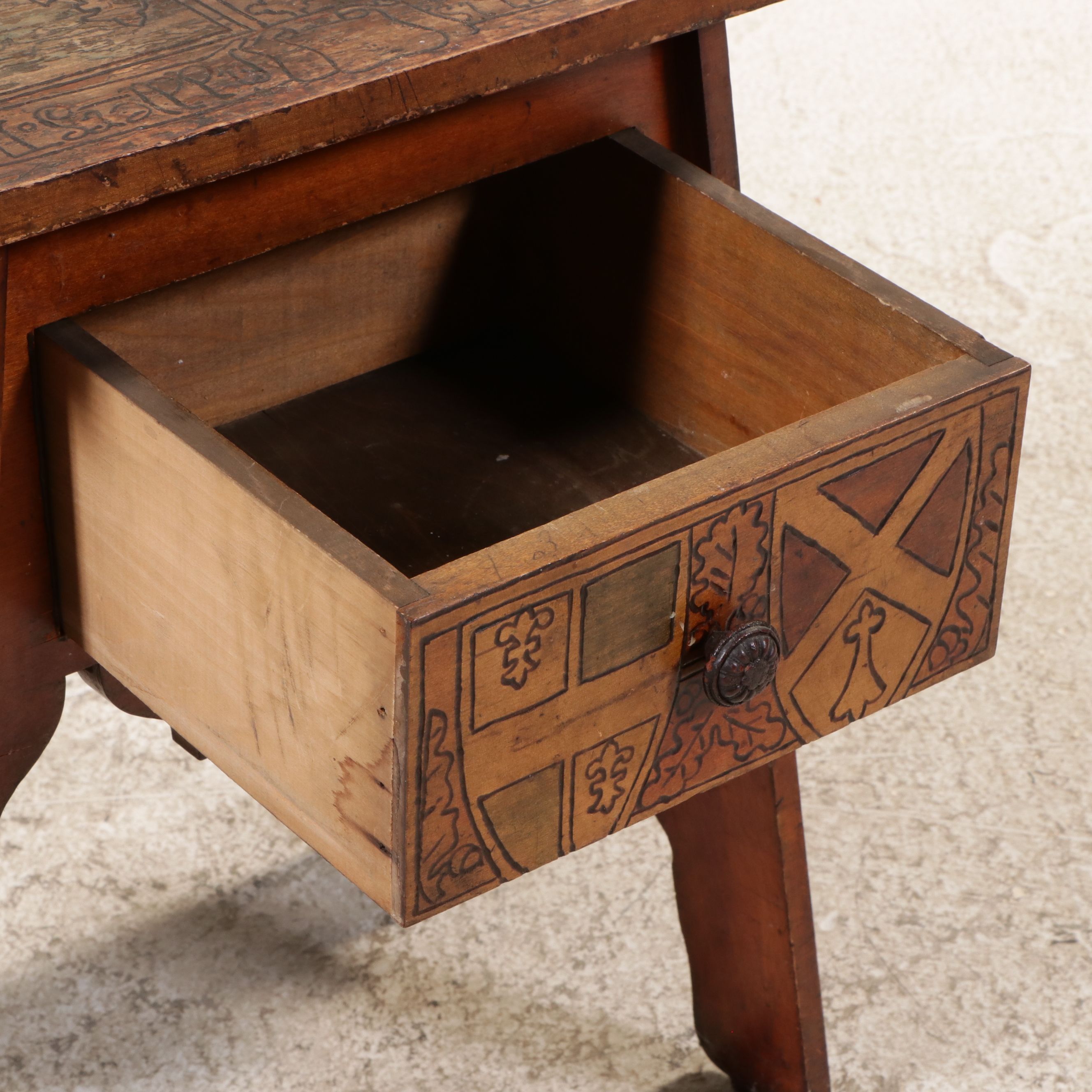 Arts & Crafts Style Single-Drawer Accent Table
