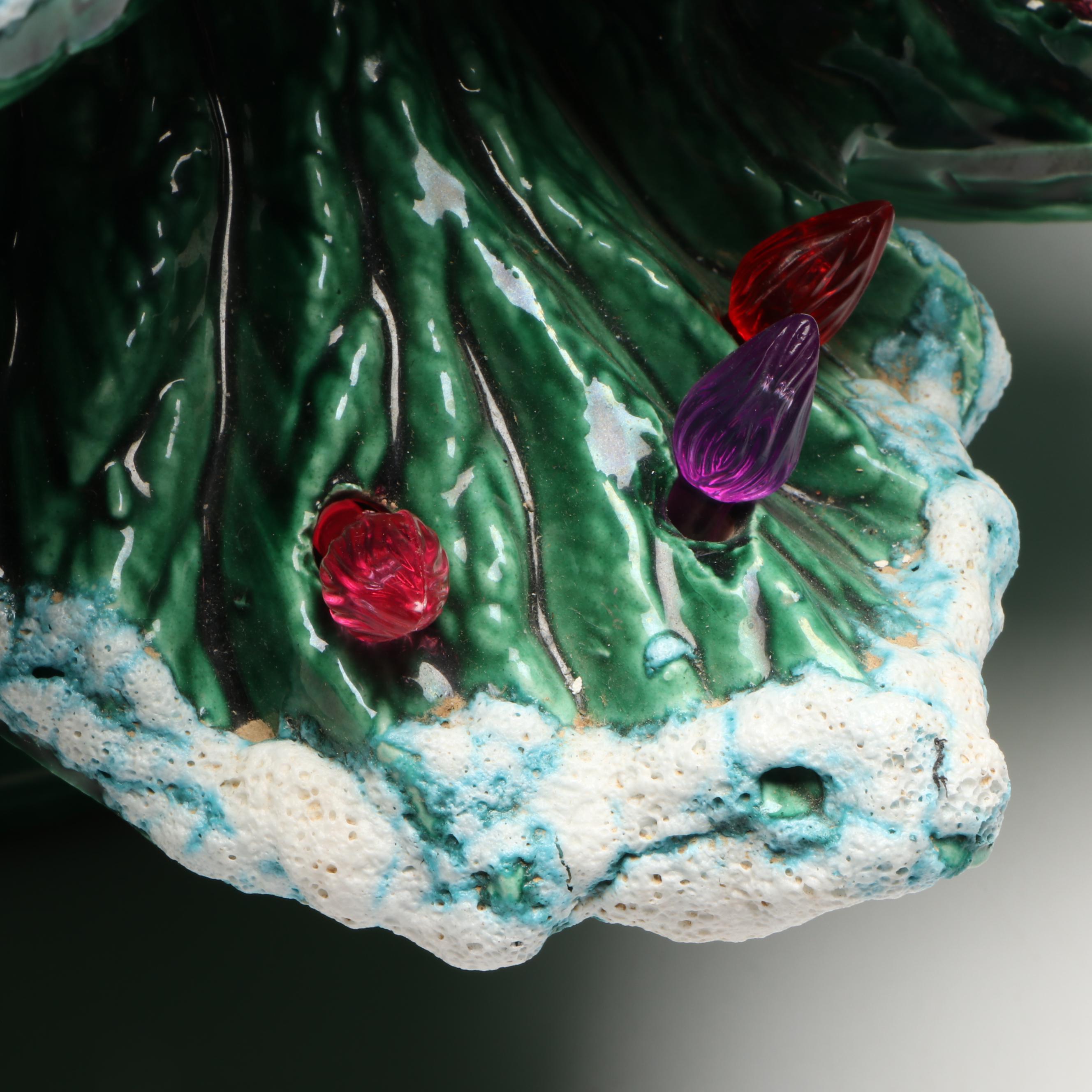 Ceramic Illuminated Christmas Tree, Late 20th Century