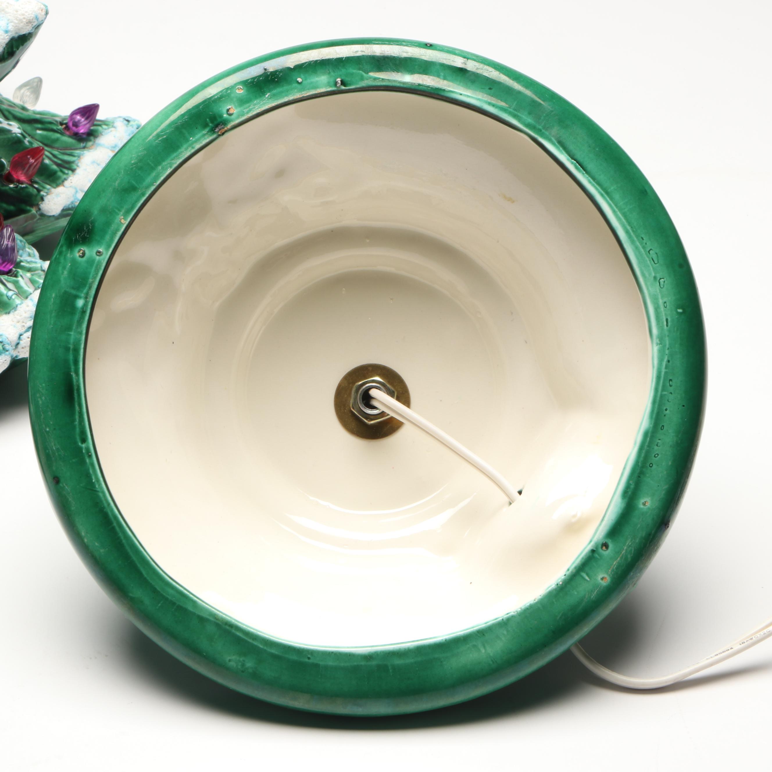 Ceramic Illuminated Christmas Tree, Late 20th Century