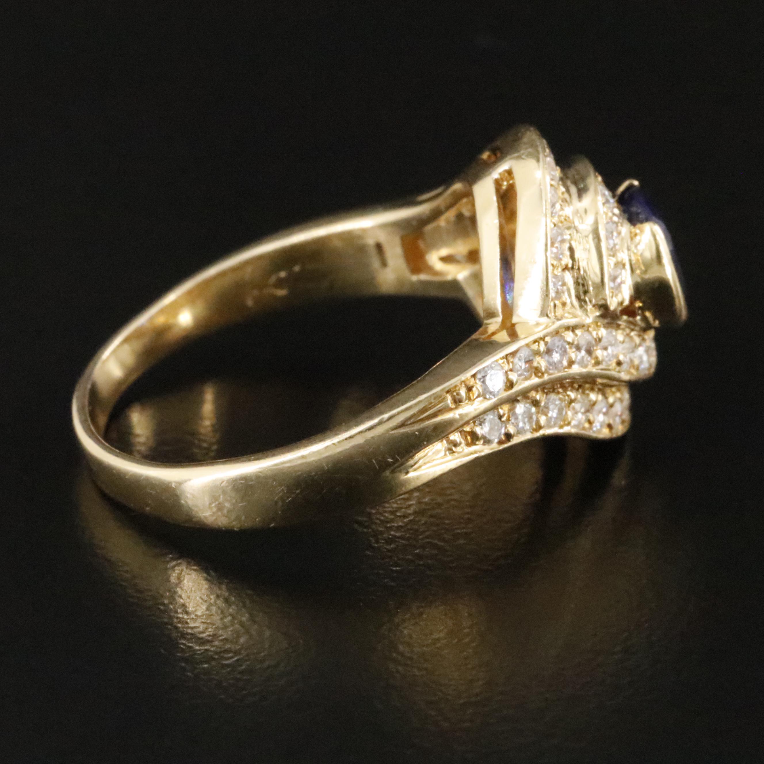 18K Sapphire and Diamond Ring