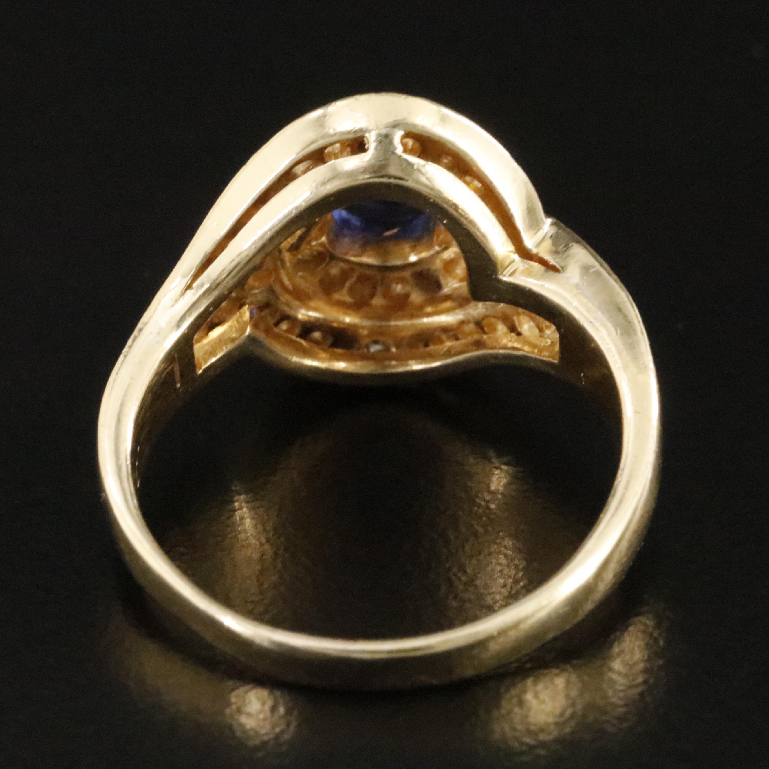 18K Sapphire and Diamond Ring