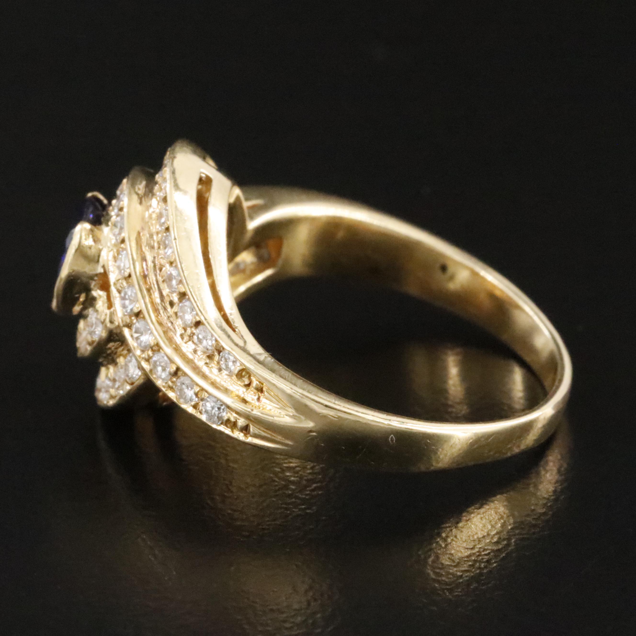 18K Sapphire and Diamond Ring