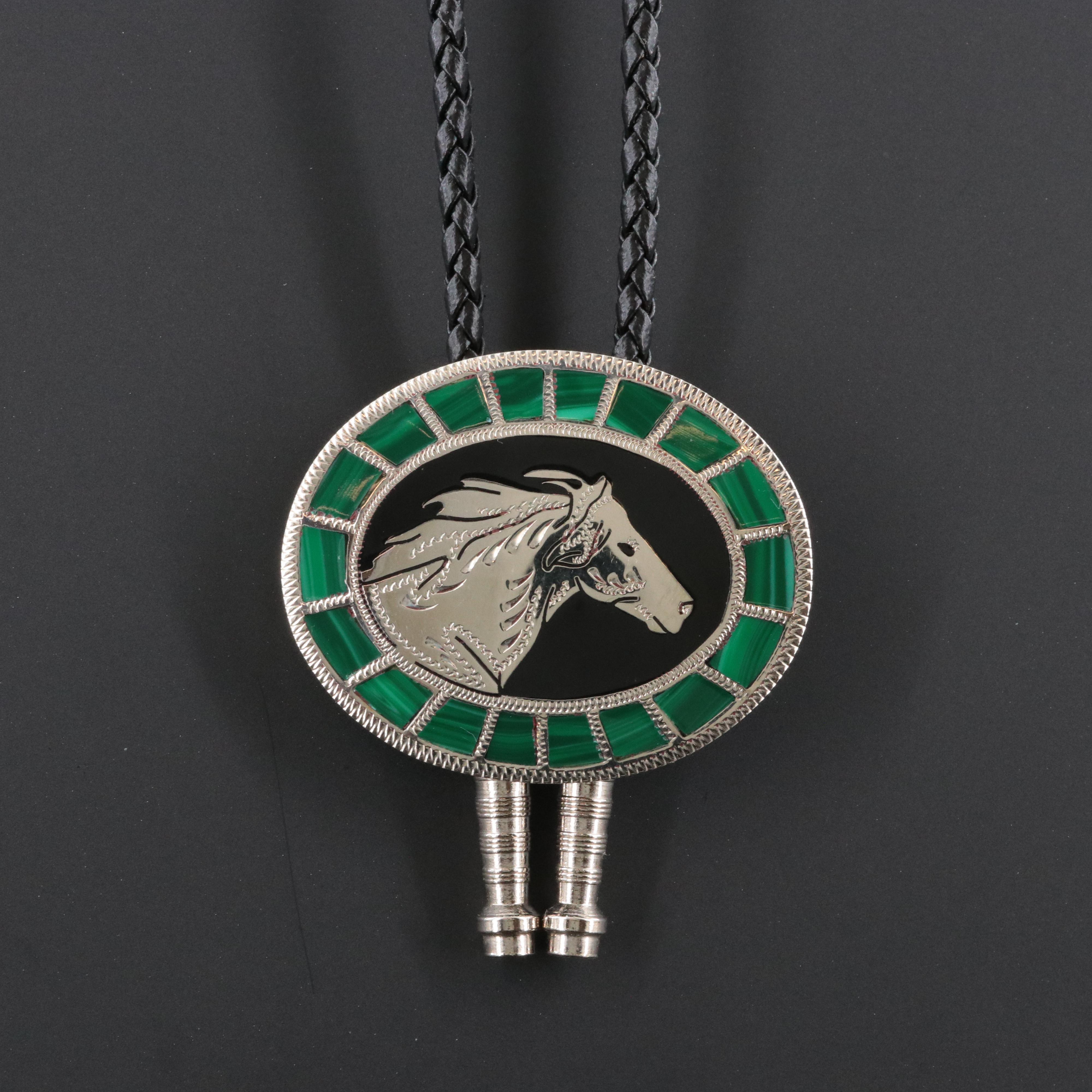 Southwestern Horse Slide Bolo Tie