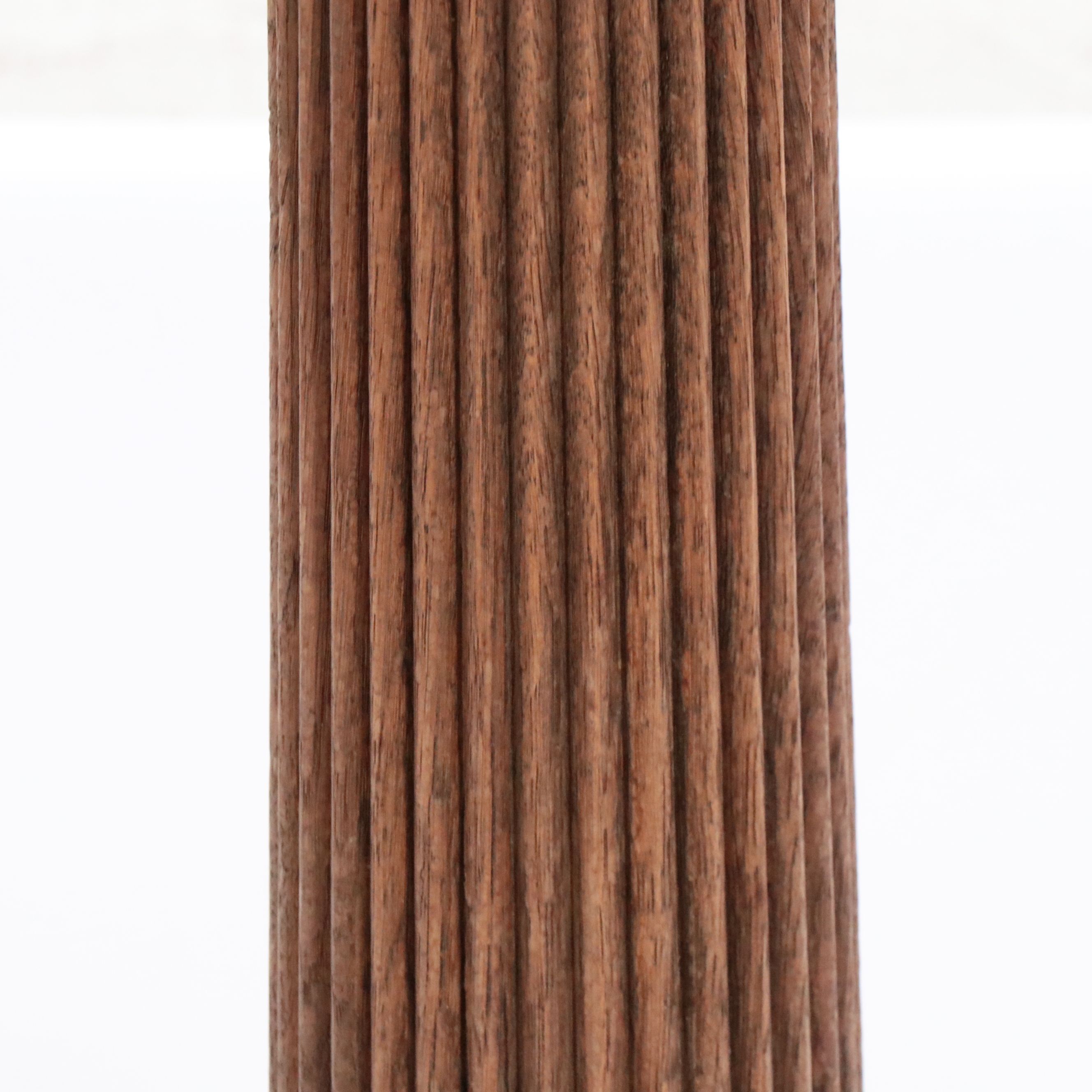 Arts & Crafts Reeded Oak Pedestal