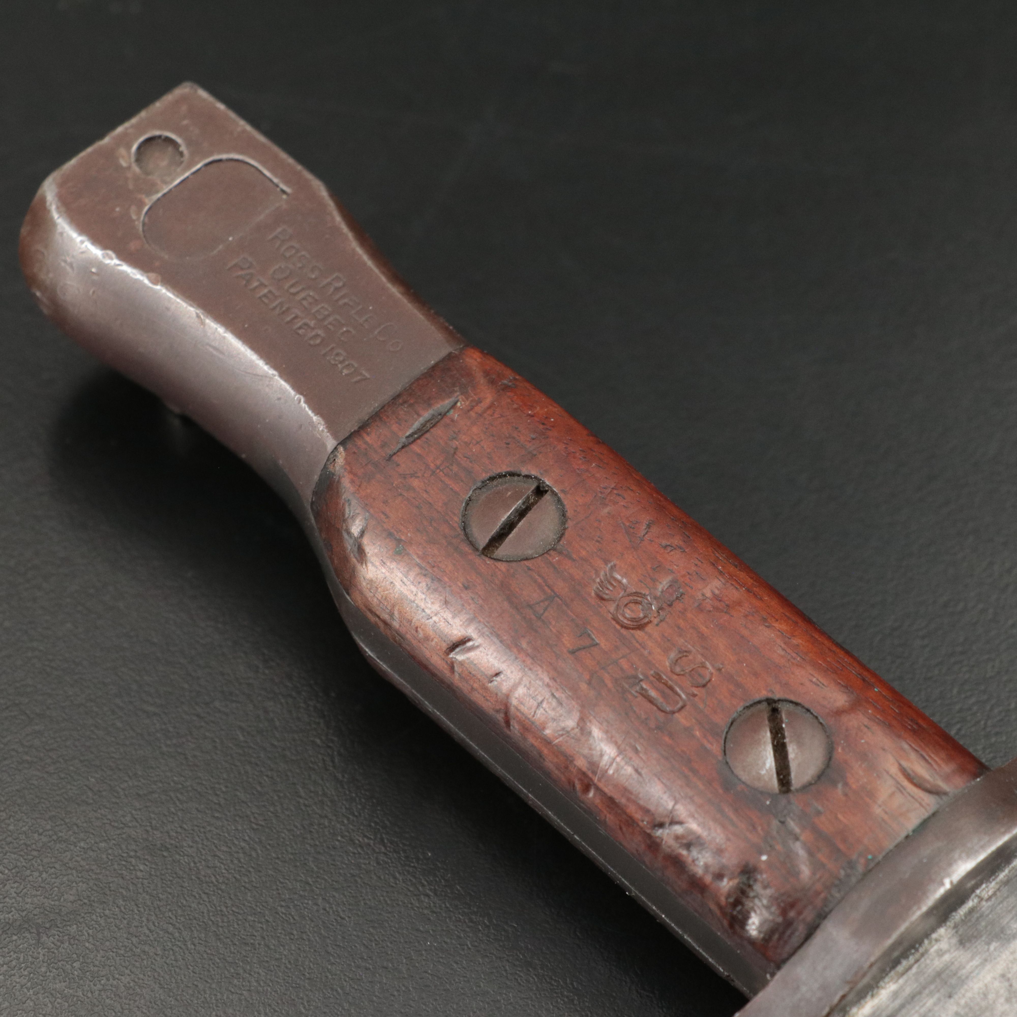 1908 U.S. Ross Rifle Bayonet and Scabbard