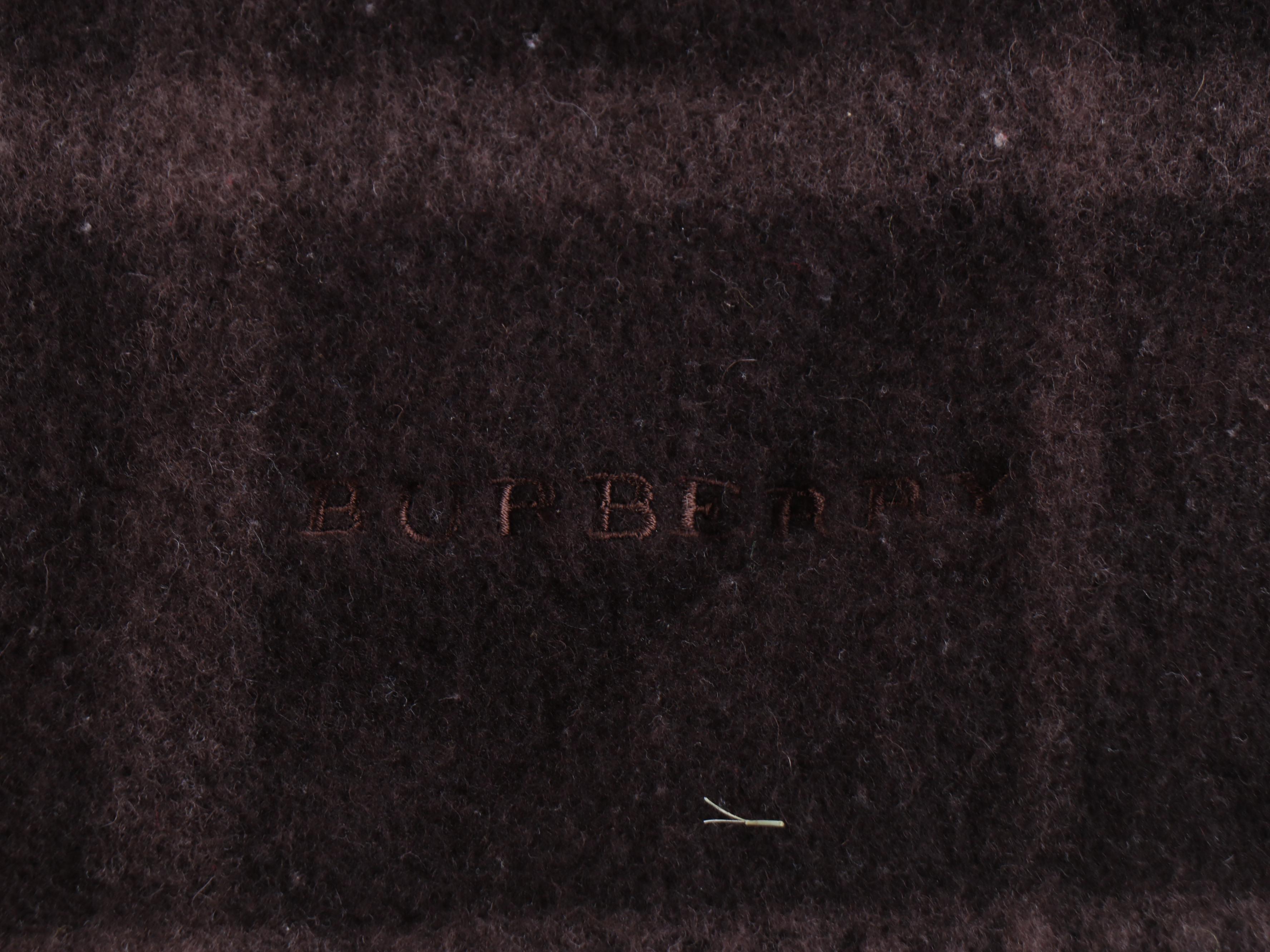 Burberry Brown Plaid Wool Blanket