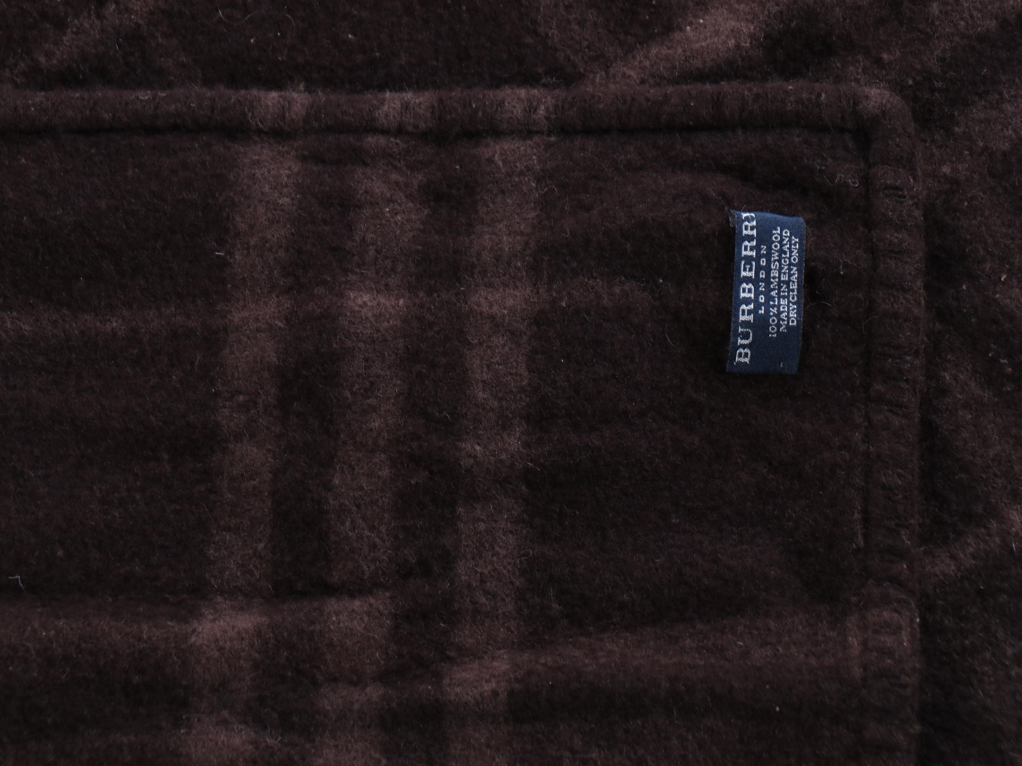 Burberry Brown Plaid Wool Blanket