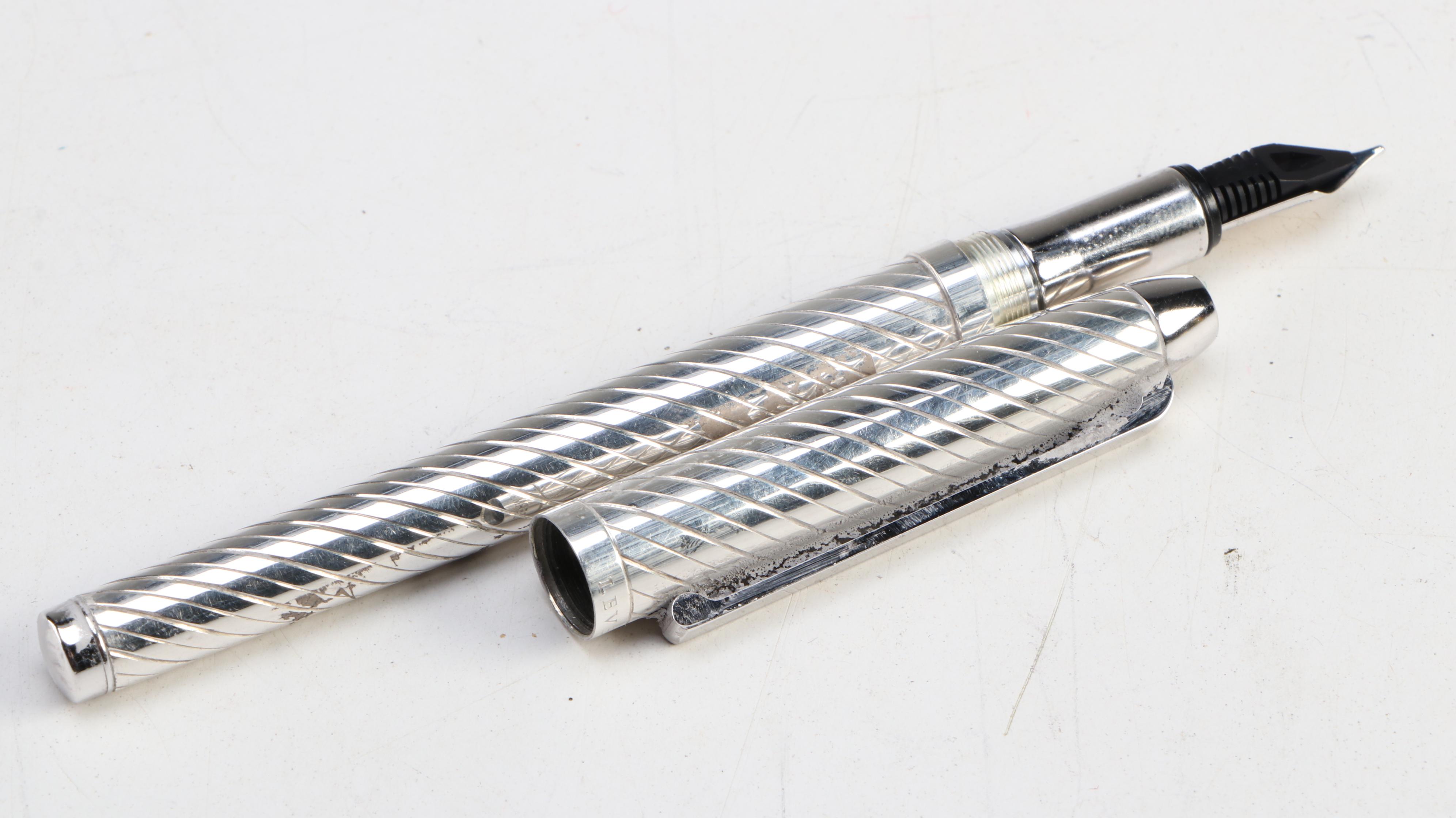 Levenger German Sterling and Parker Challenger Fountain Pens