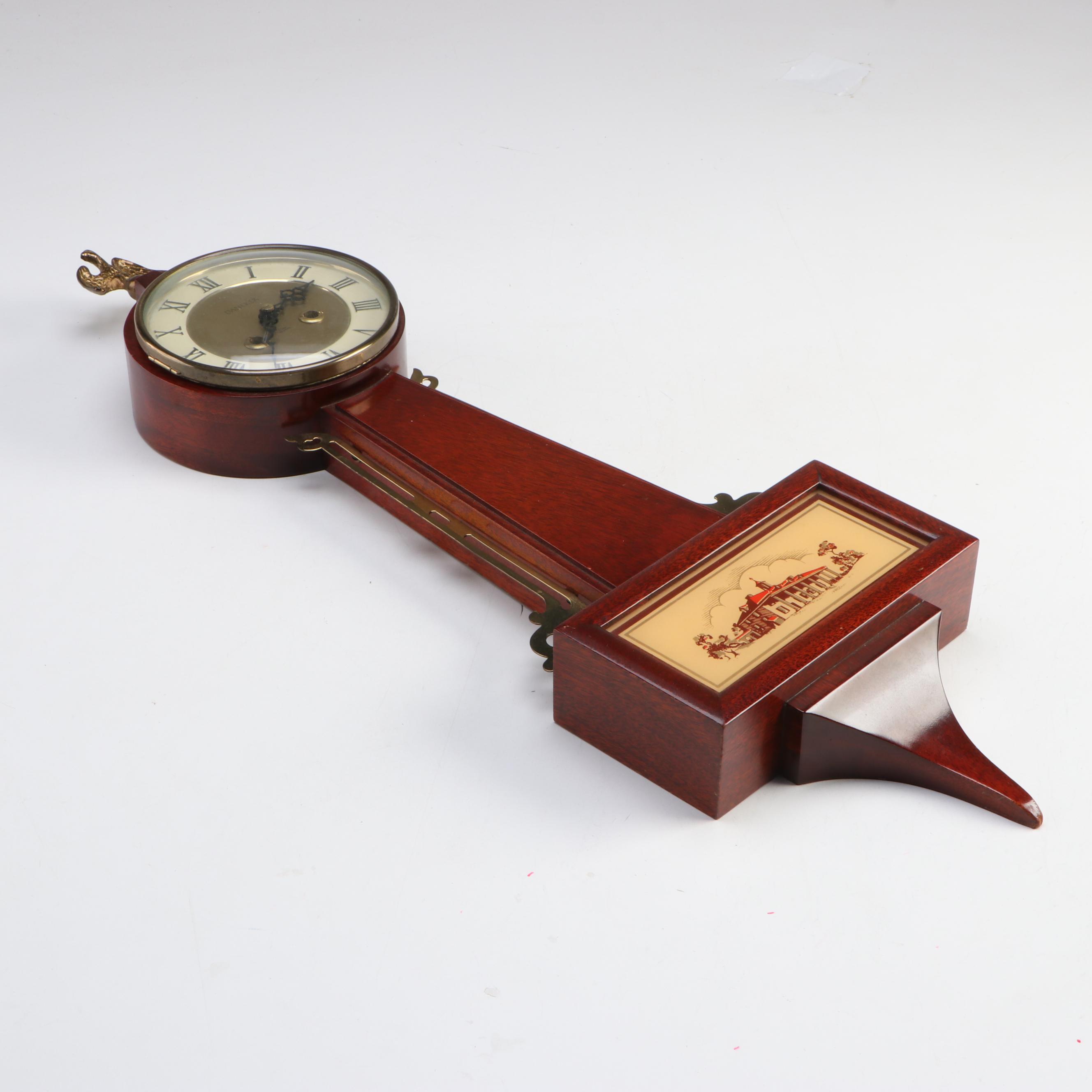 Daneker Federal Style Wooden Banjo Clock, 20th Century