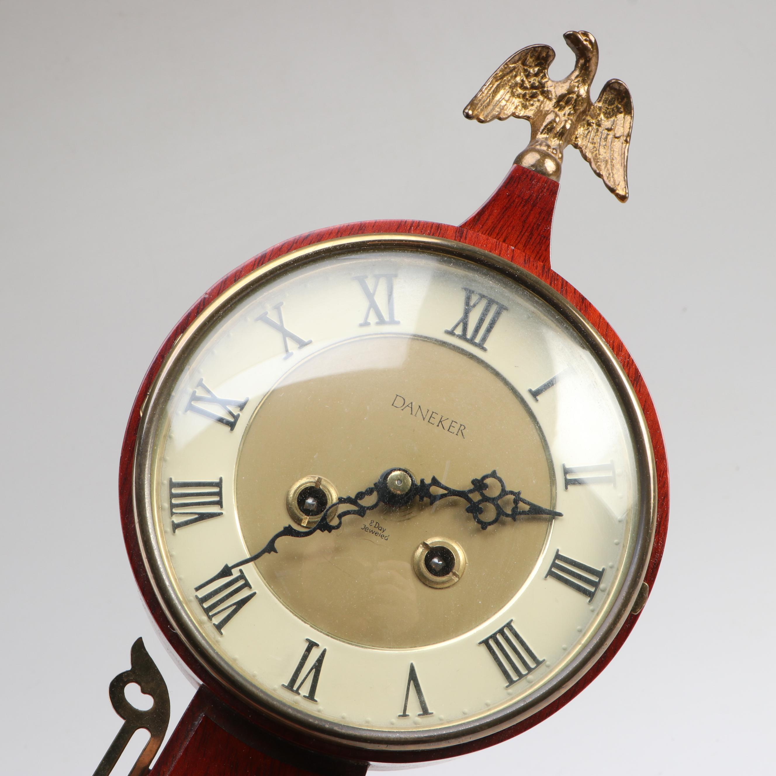 Daneker Federal Style Wooden Banjo Clock, 20th Century