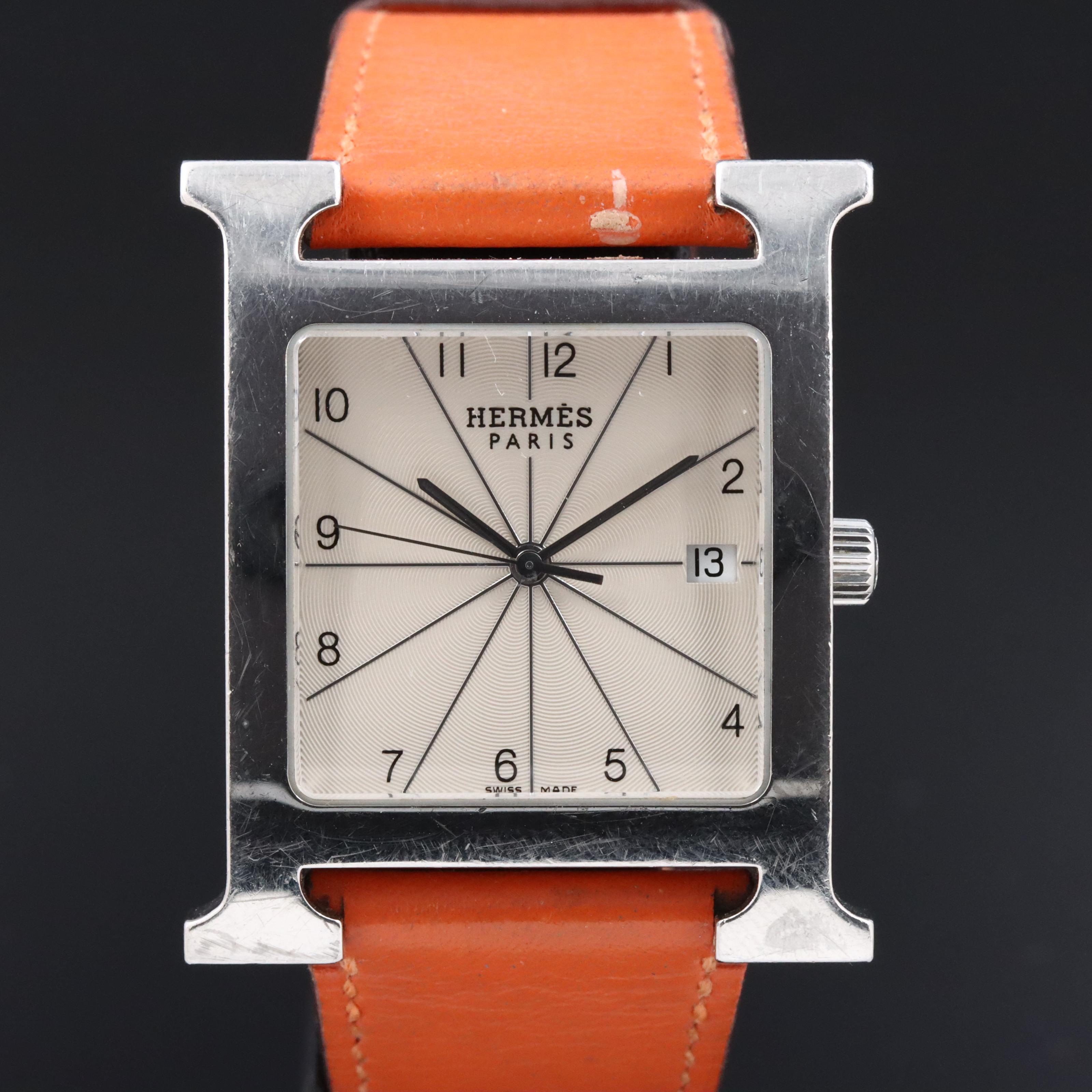 Hermès Heure H Swiss Stainless Steel Watch # HH1-810