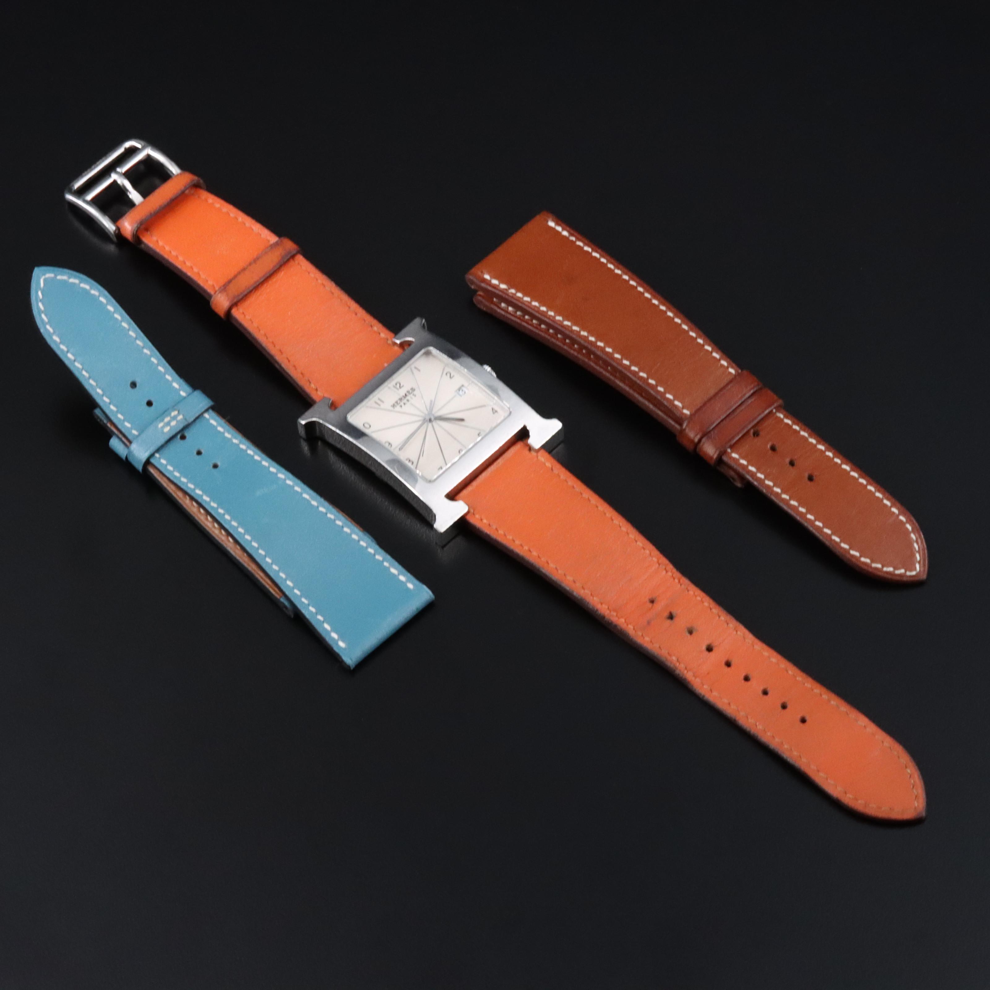 Hermès Heure H Swiss Stainless Steel Watch # HH1-810