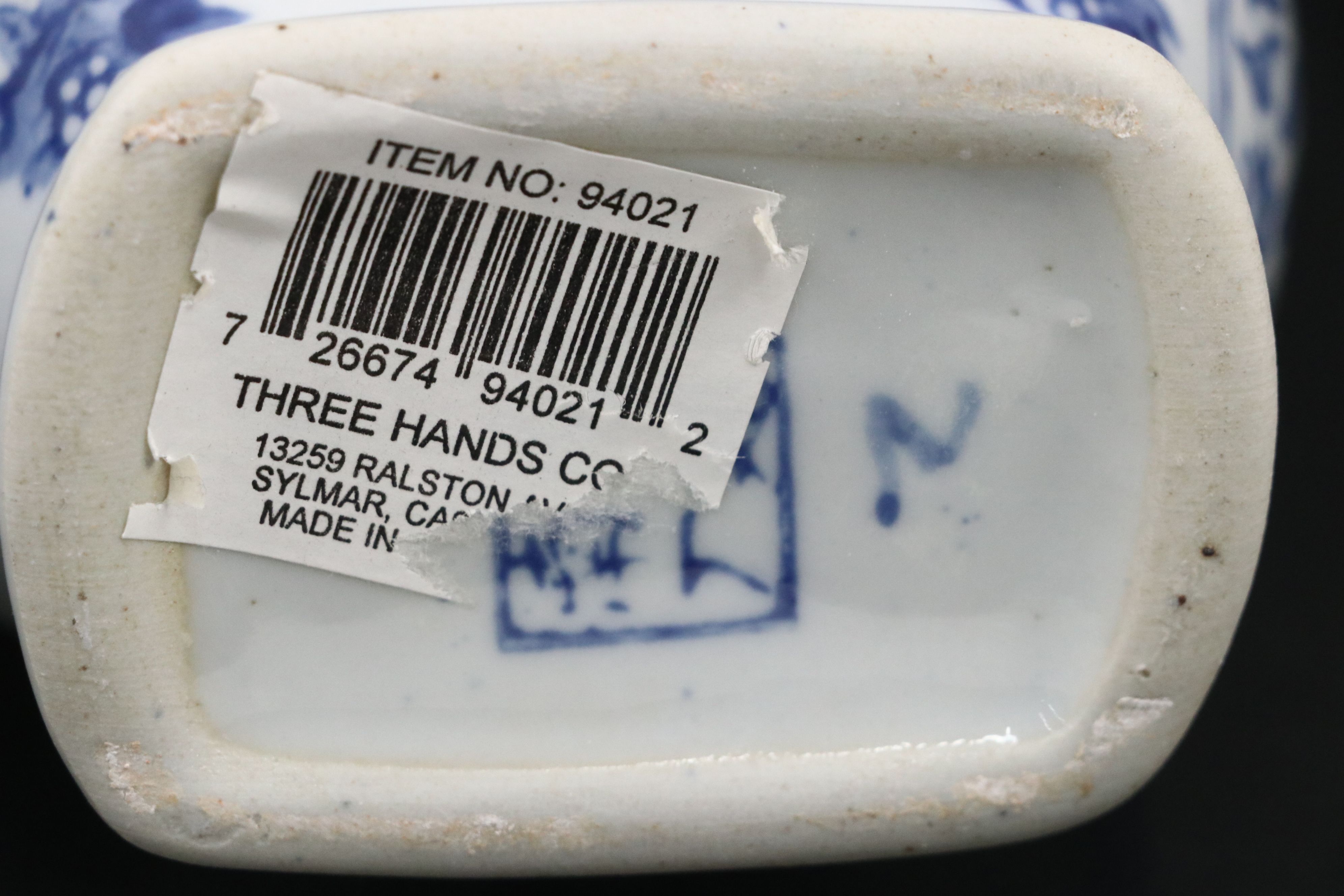 Baum and Bros with Other Blue and White Porcelain Vases