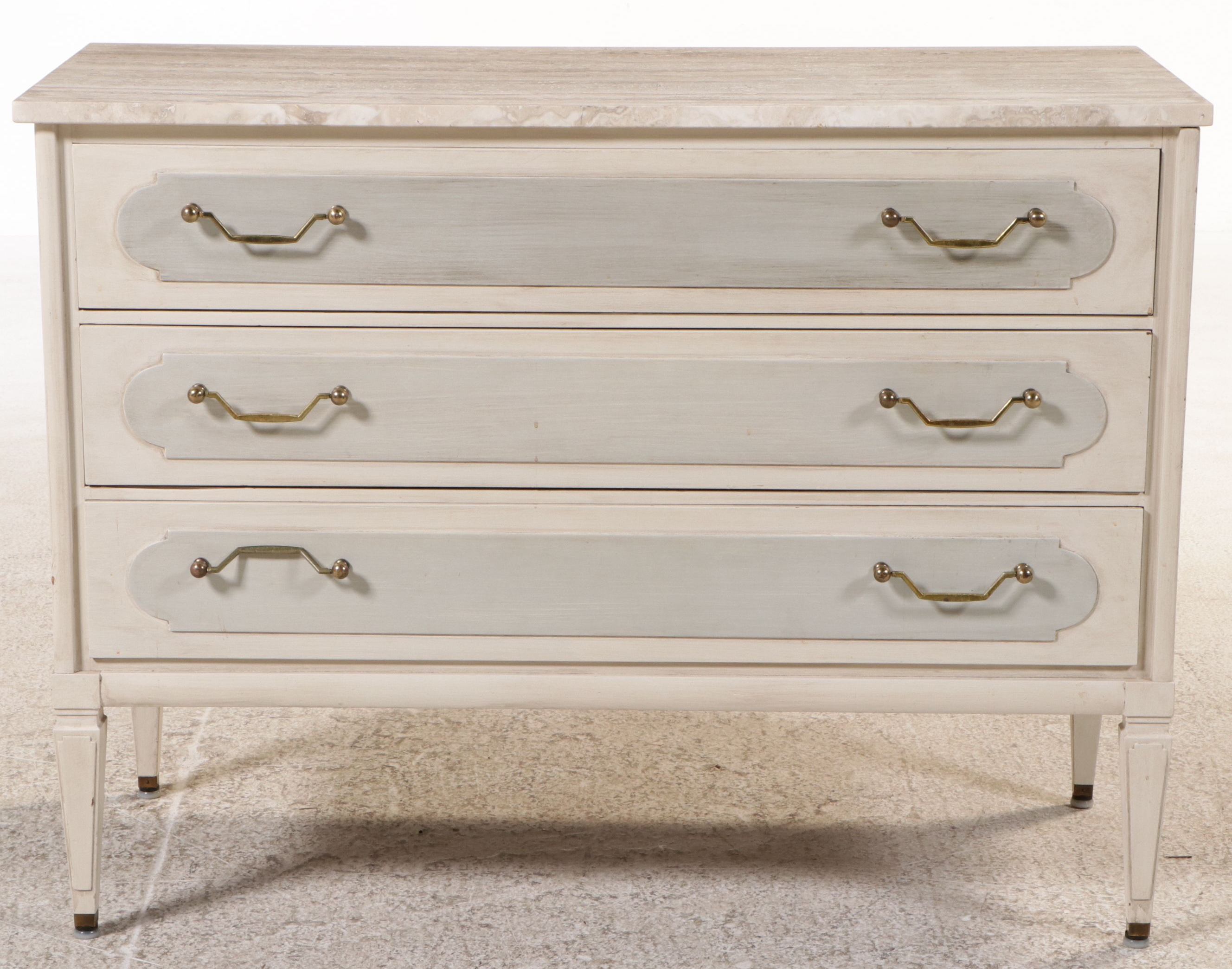 Paint-Decorated Three-Drawer Chest
