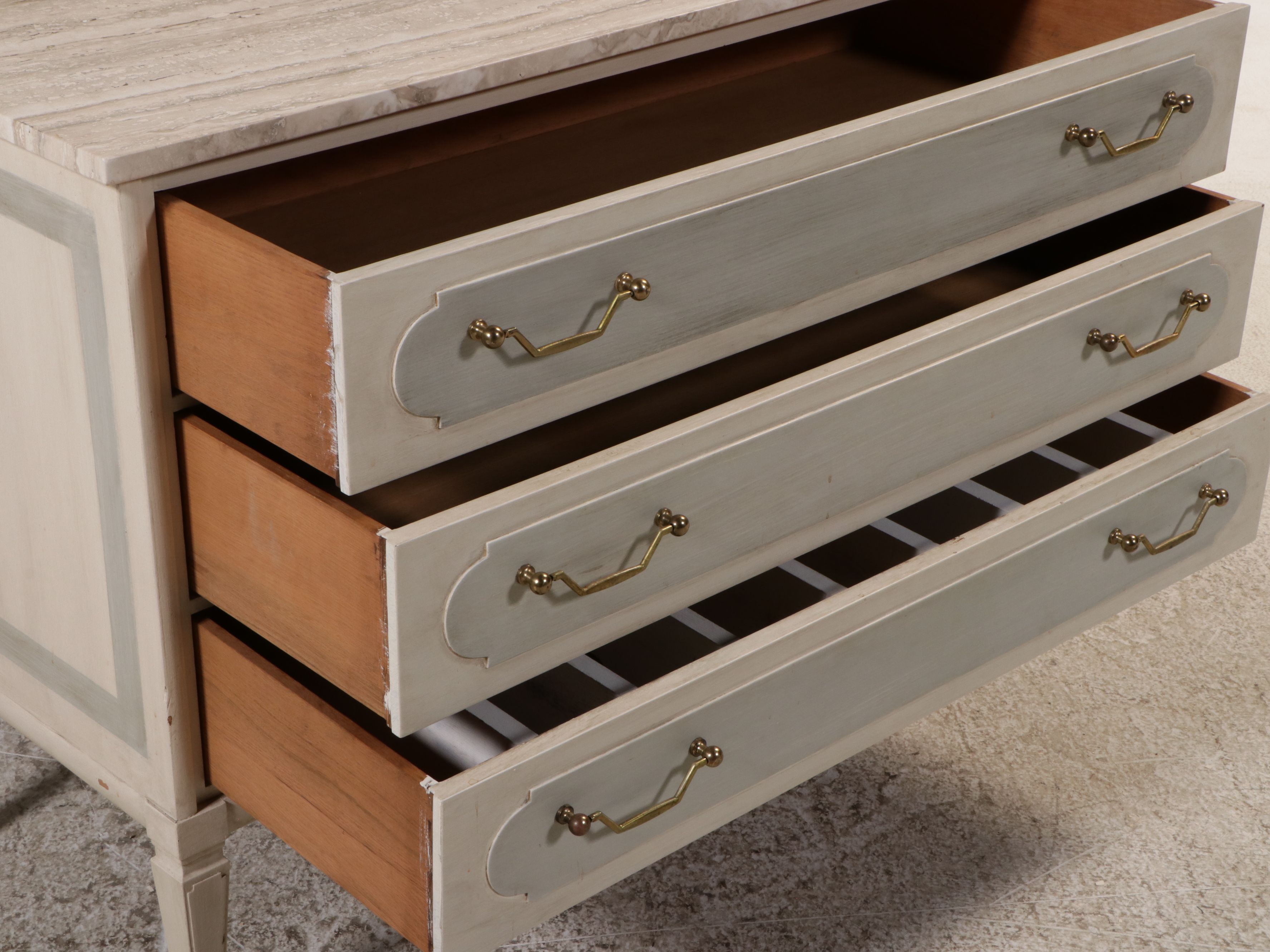 Paint-Decorated Three-Drawer Chest
