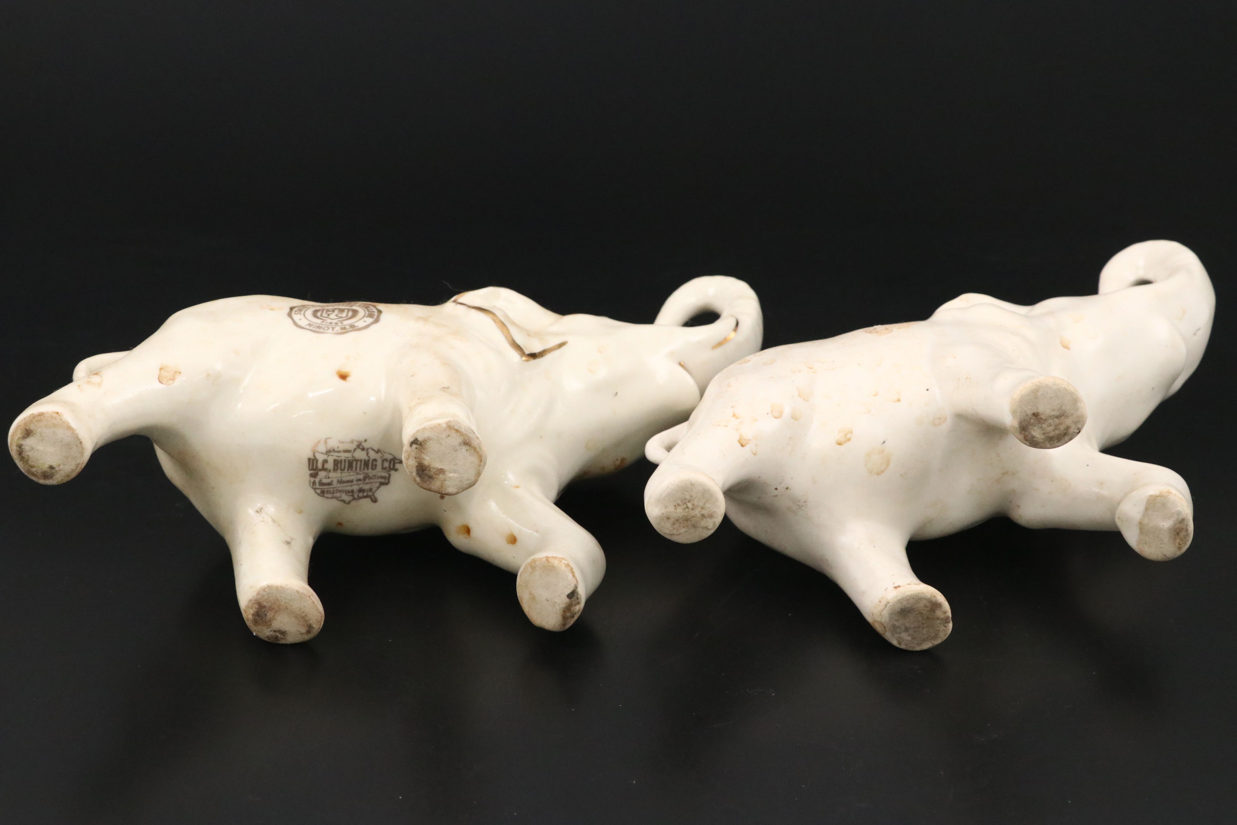 W. C. Bunting Co. and Other Ceramic Elephant Planters and Pitcher