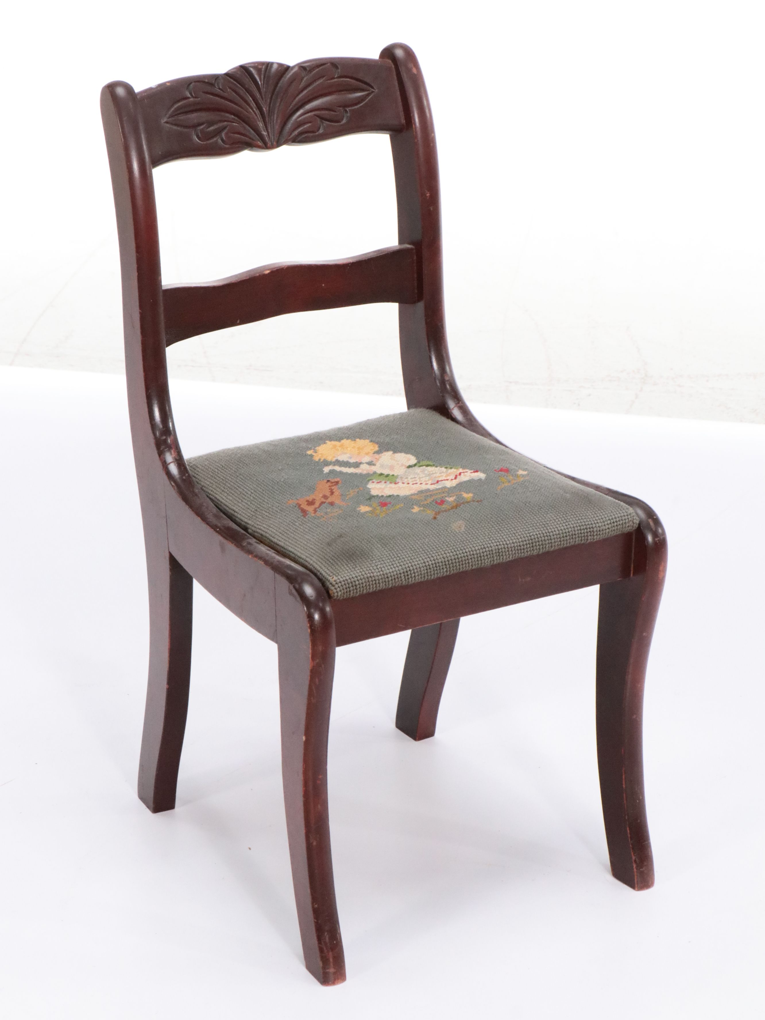 Victorian Children's Chairs with Needlepoint Seats and More