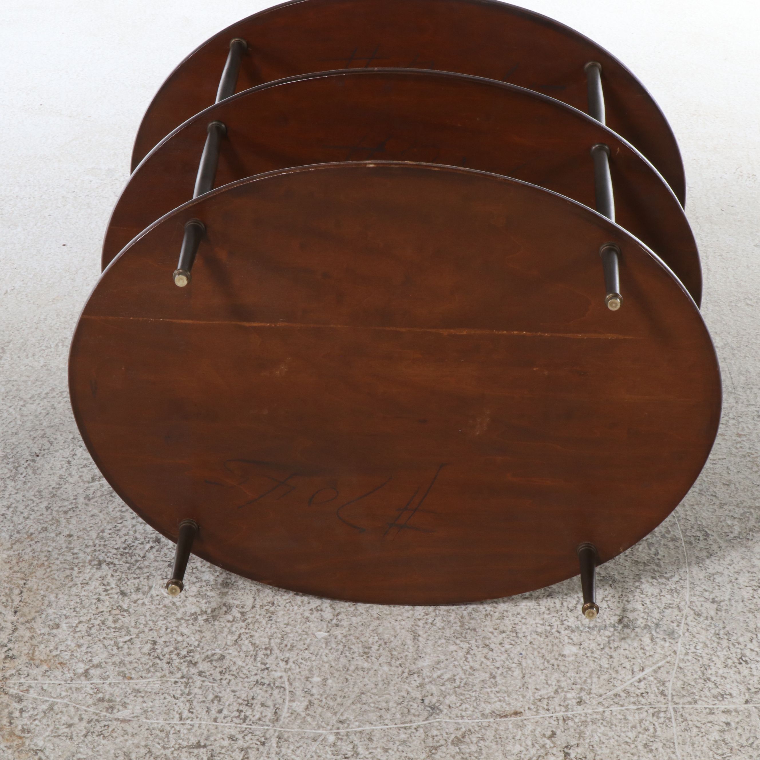 Victorian Style Three-Tiered Mahogany Side Table