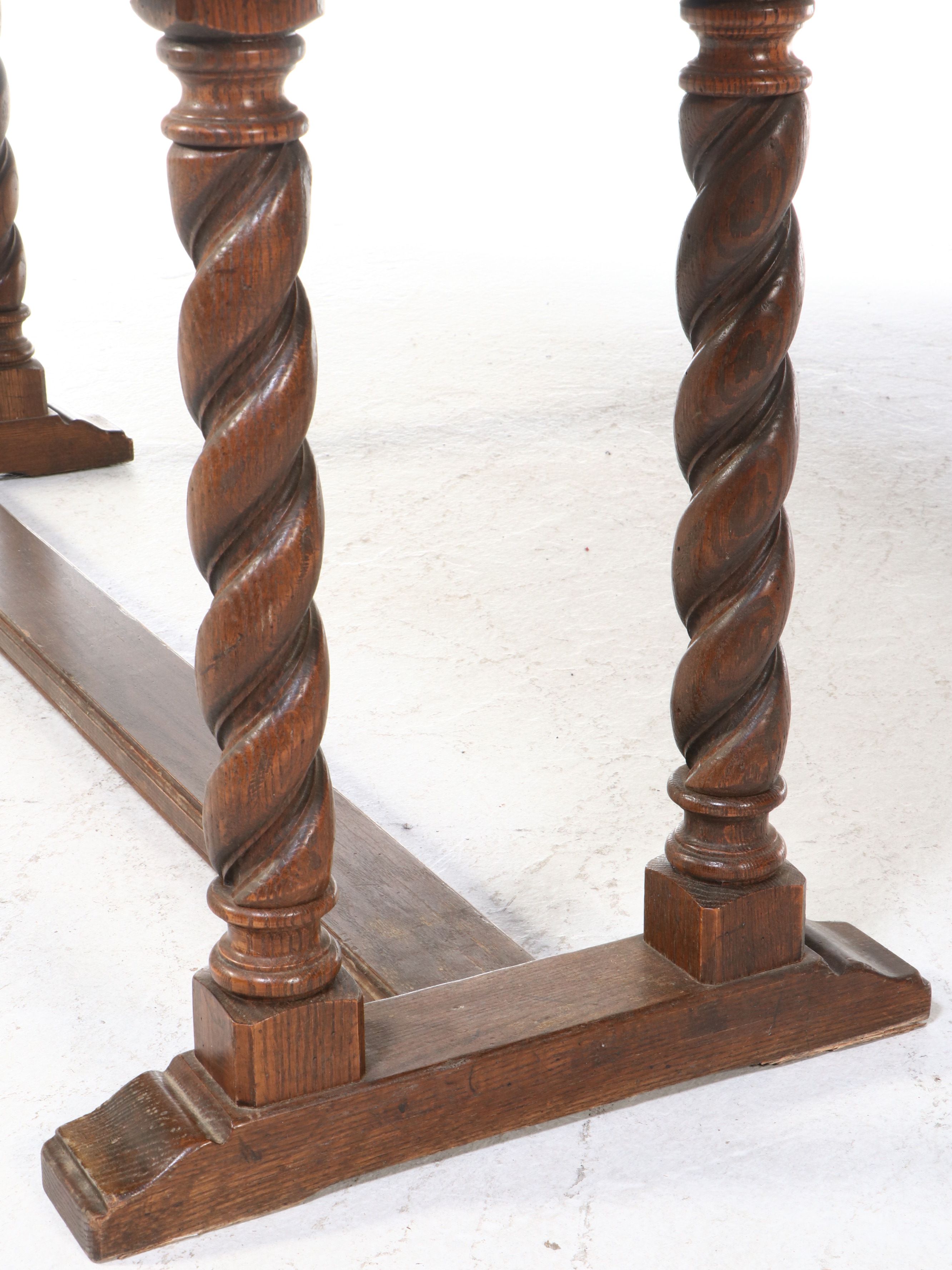 * Oak Barley Twist Flip-Top Harvest Table