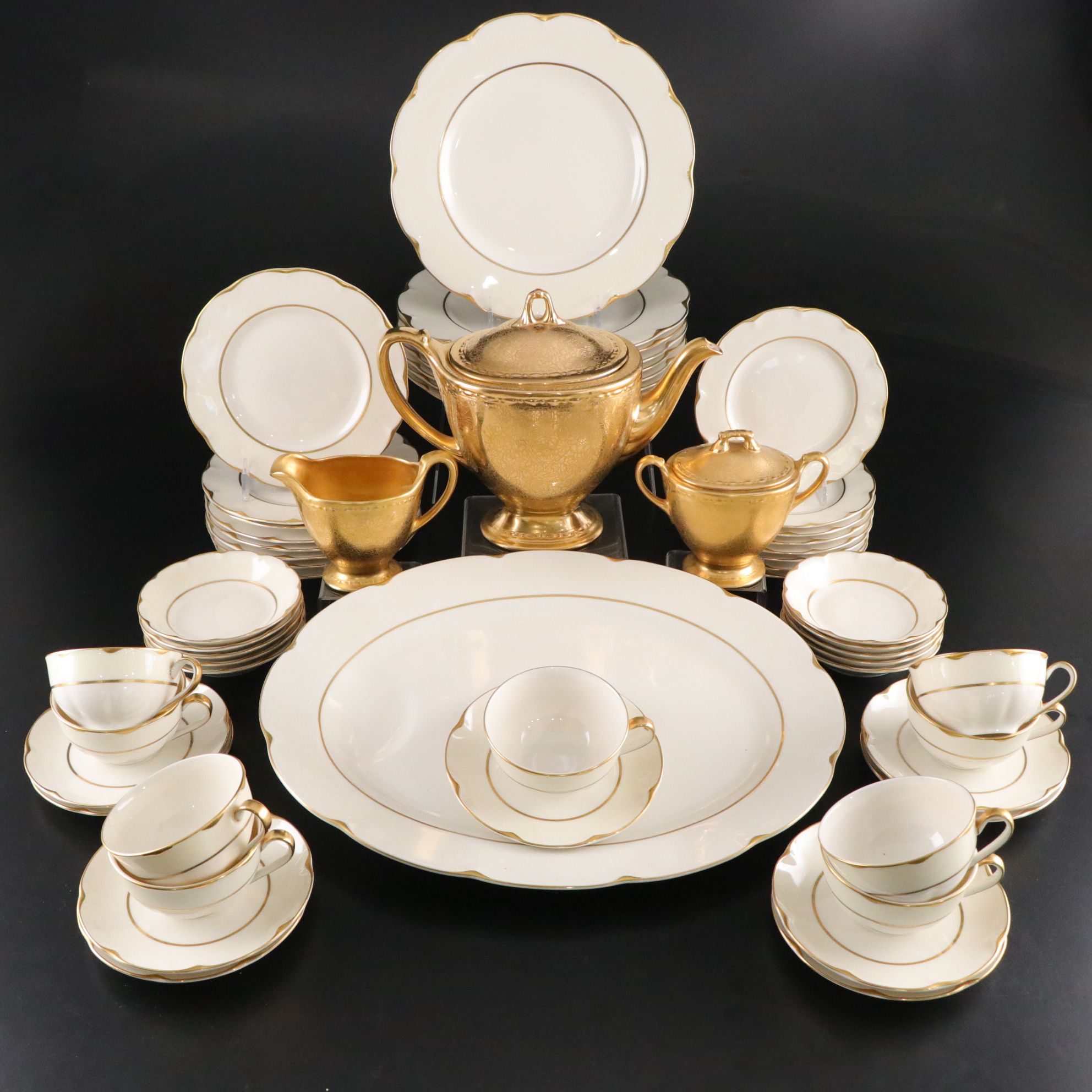 Theodore Haviland "Concorde" Dinnerware with Homer Laughlin Coffee Set & Extras