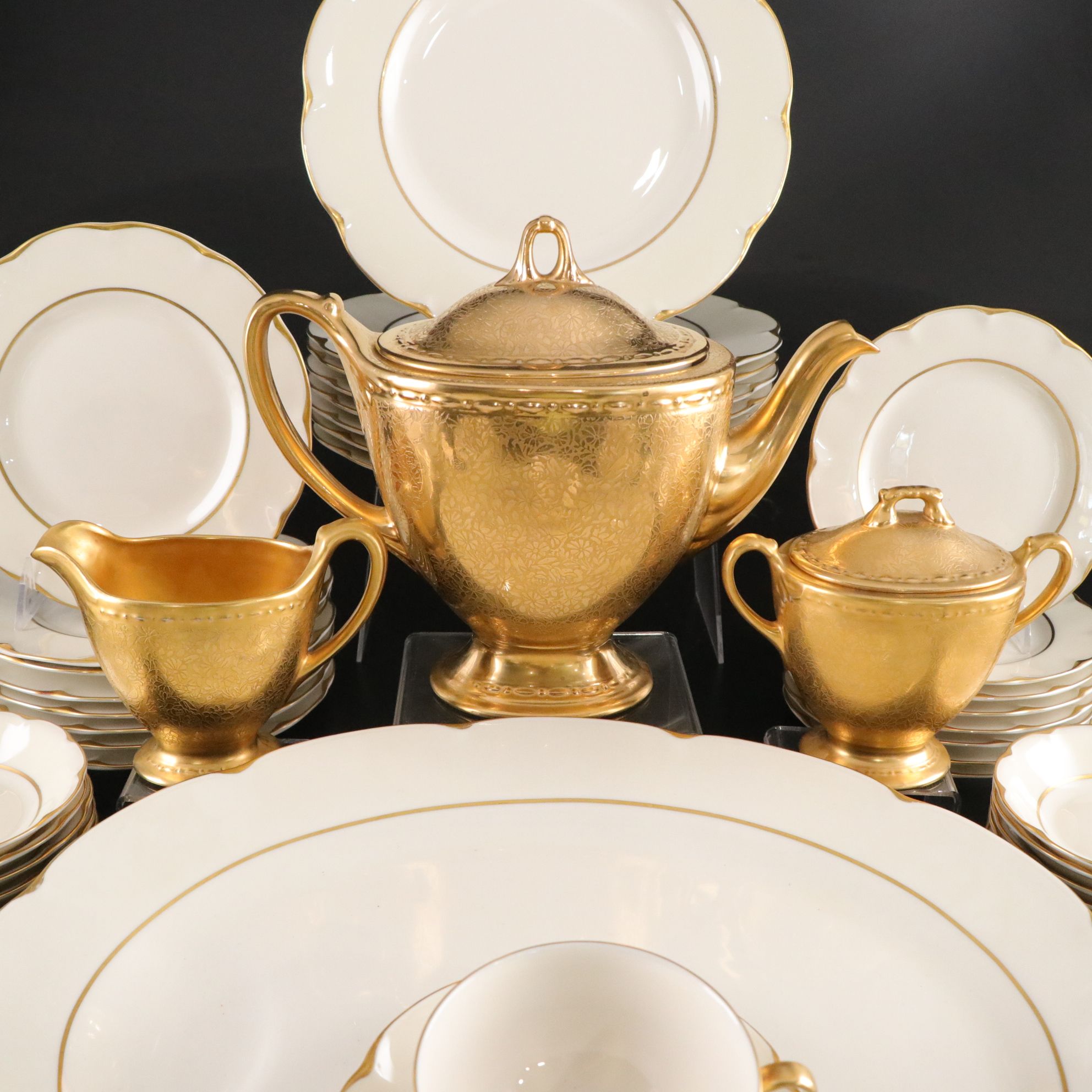Theodore Haviland "Concorde" Dinnerware with Homer Laughlin Coffee Set & Extras