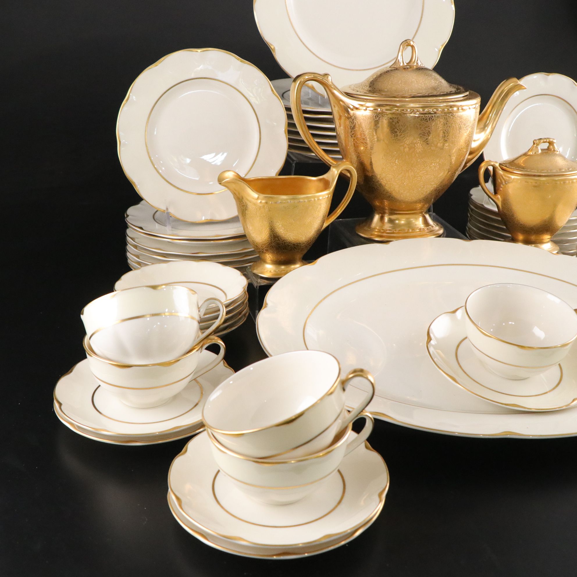 Theodore Haviland "Concorde" Dinnerware with Homer Laughlin Coffee Set & Extras