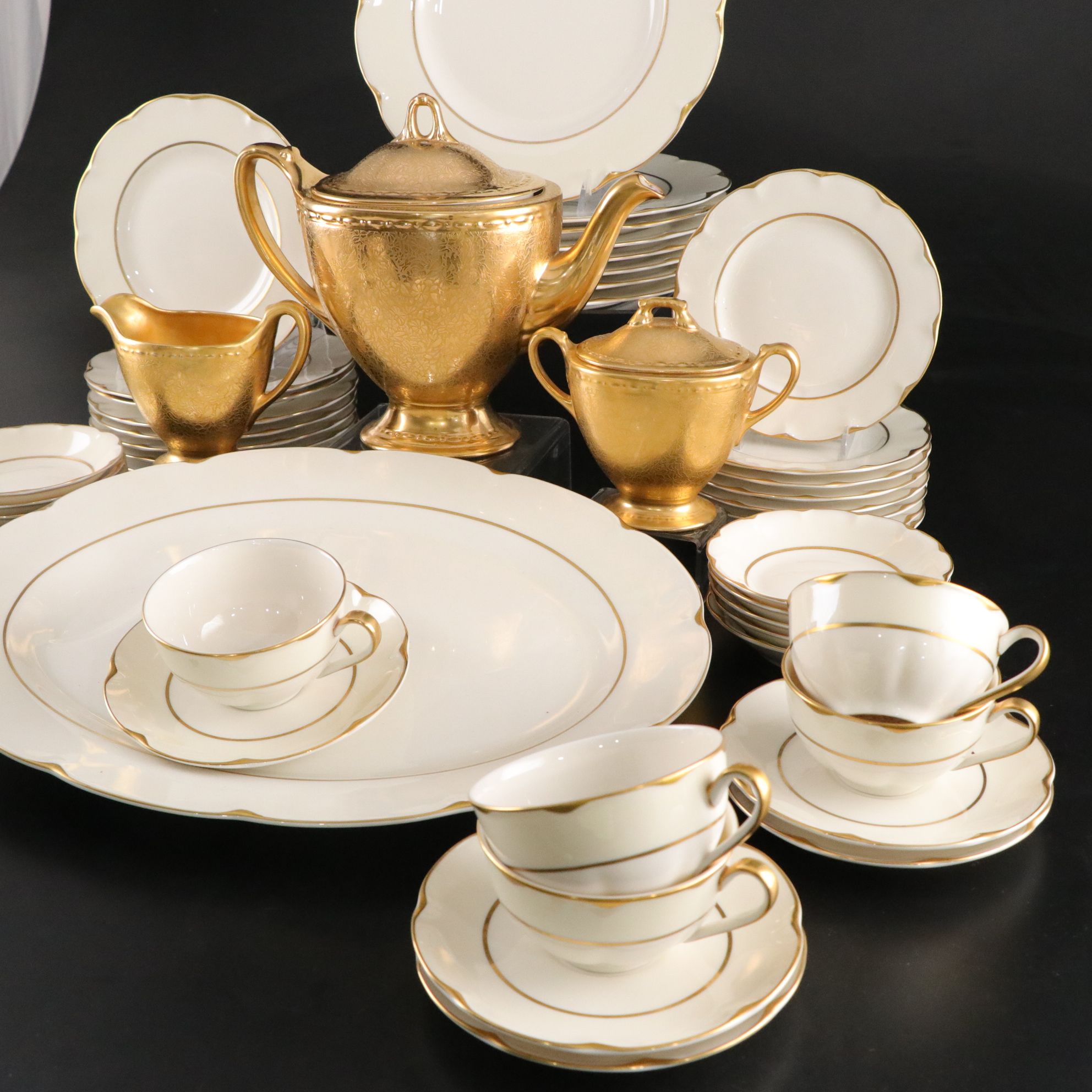 Theodore Haviland "Concorde" Dinnerware with Homer Laughlin Coffee Set & Extras