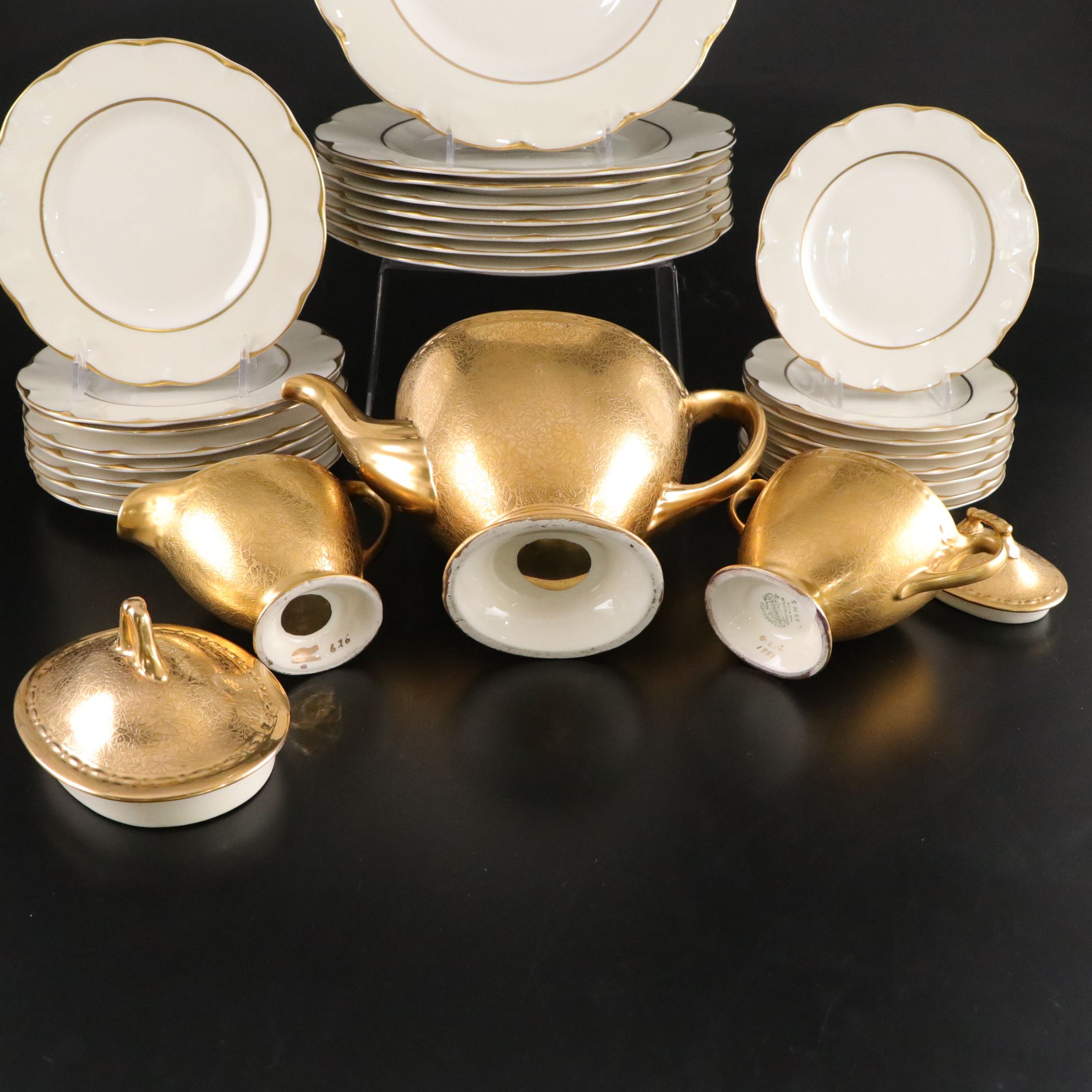 Theodore Haviland "Concorde" Dinnerware with Homer Laughlin Coffee Set & Extras