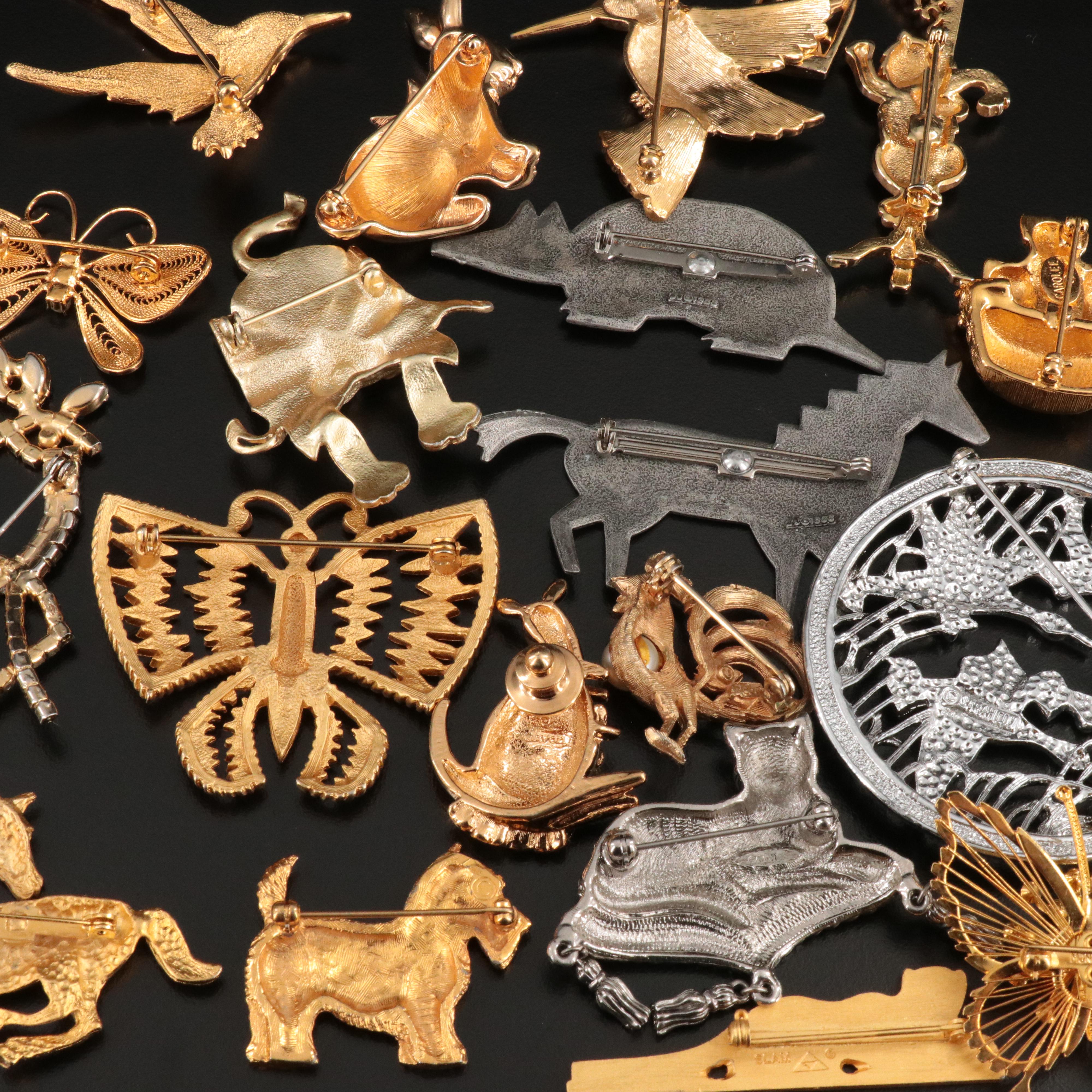 1940s Coro Carousel Featured in Vintage Brooch Collection