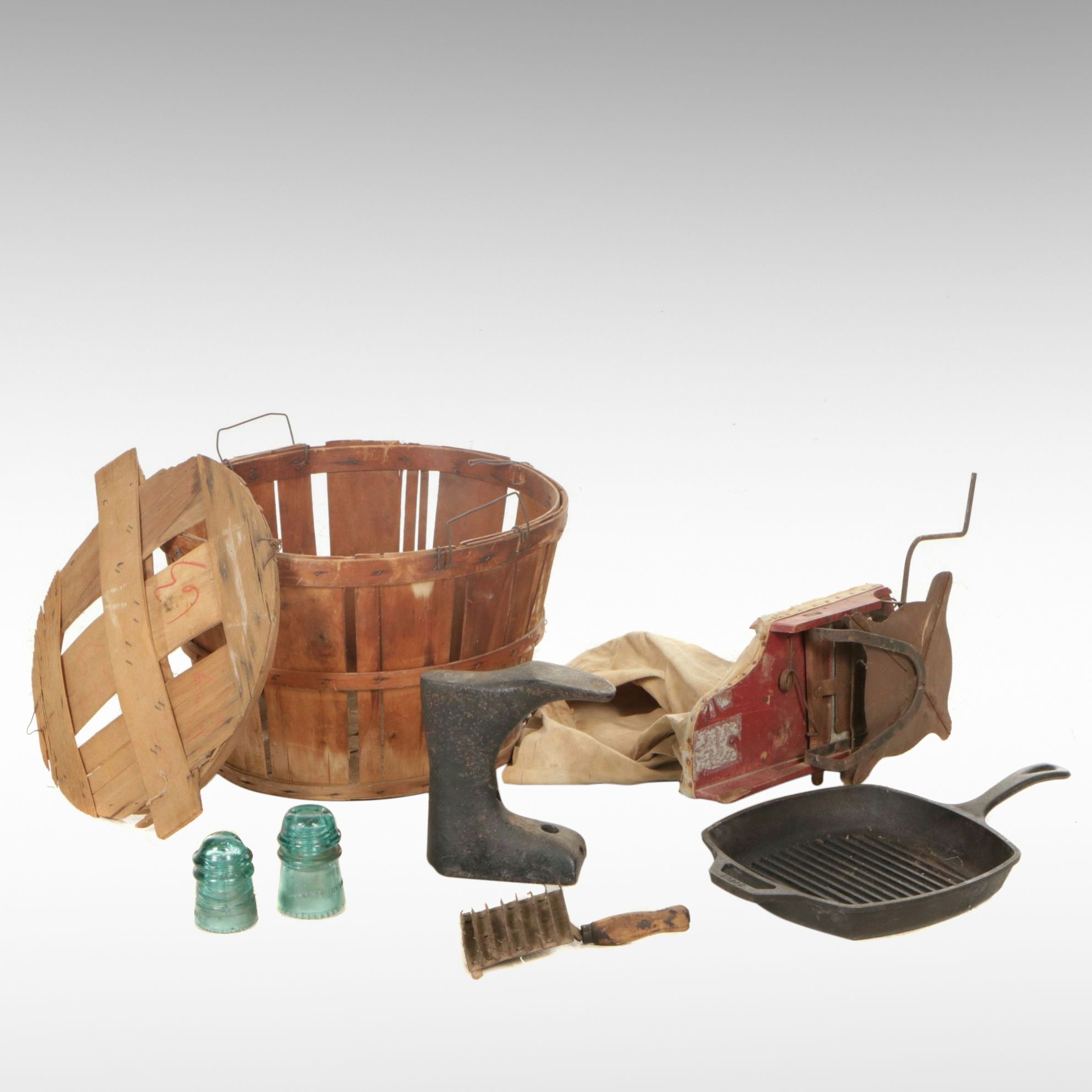 Cyclone Seed Sower, Cast Iron Skillet, and Other Primitives