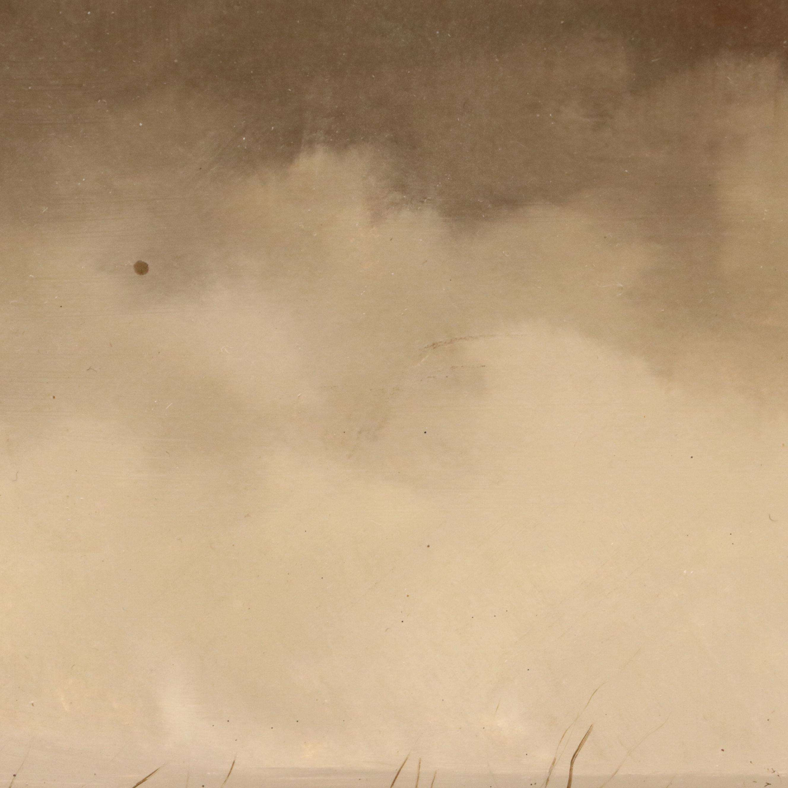 Thomas A. DeDecker Oil Painting of Crow Encampment, Late 20th Century