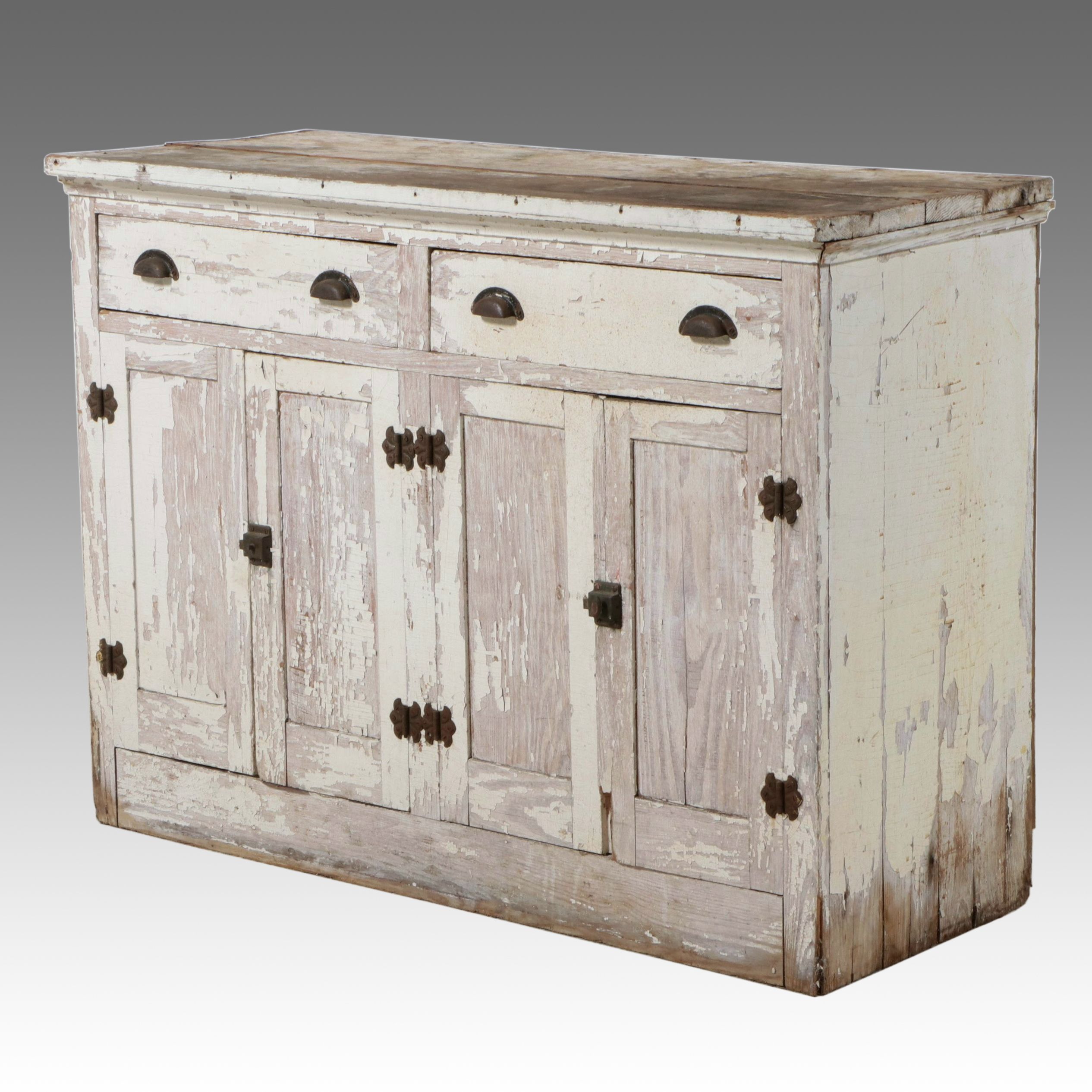 Vintage Painted Wooden Sideboard