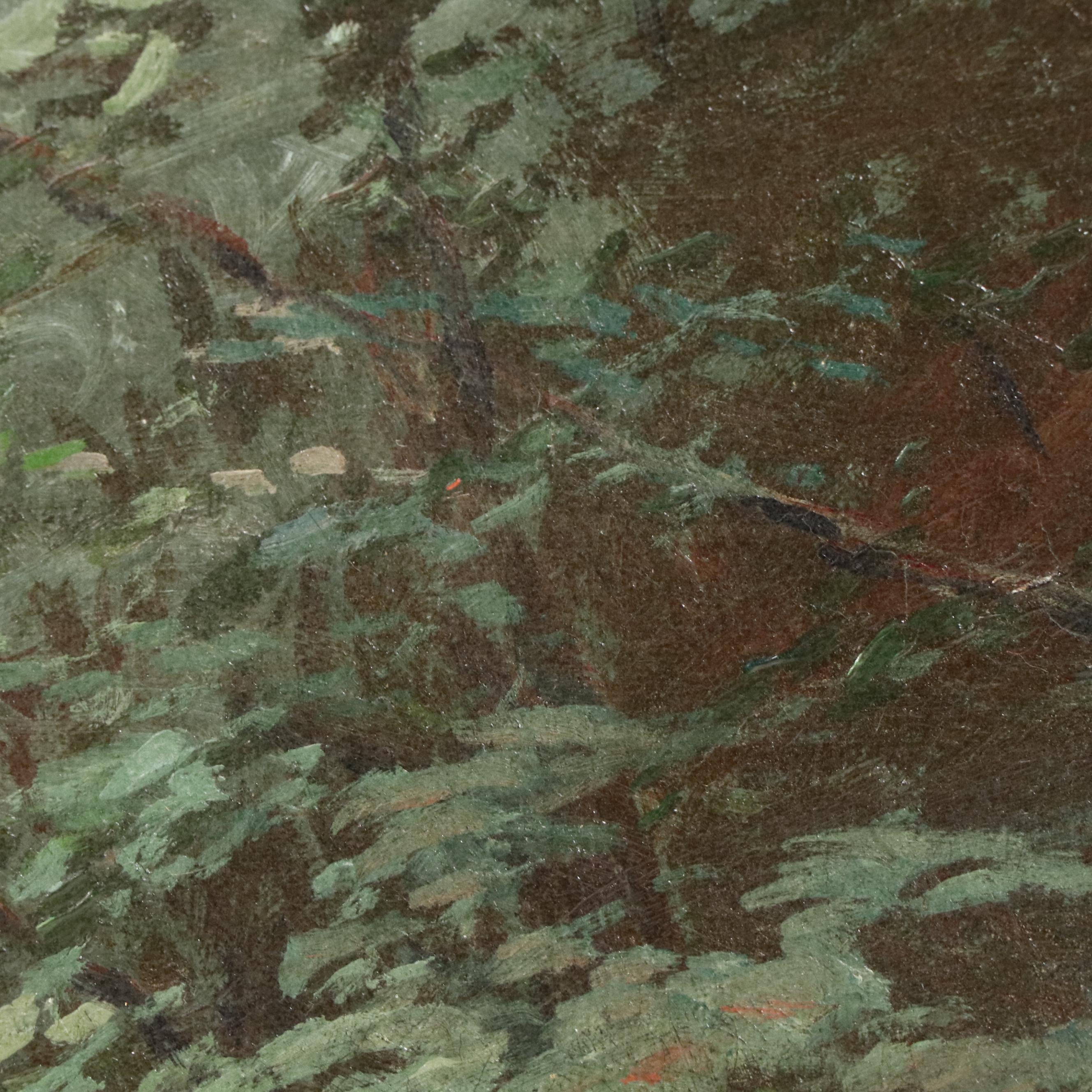 American School Oil Painting of River Landscape, Circa Early 20th Century