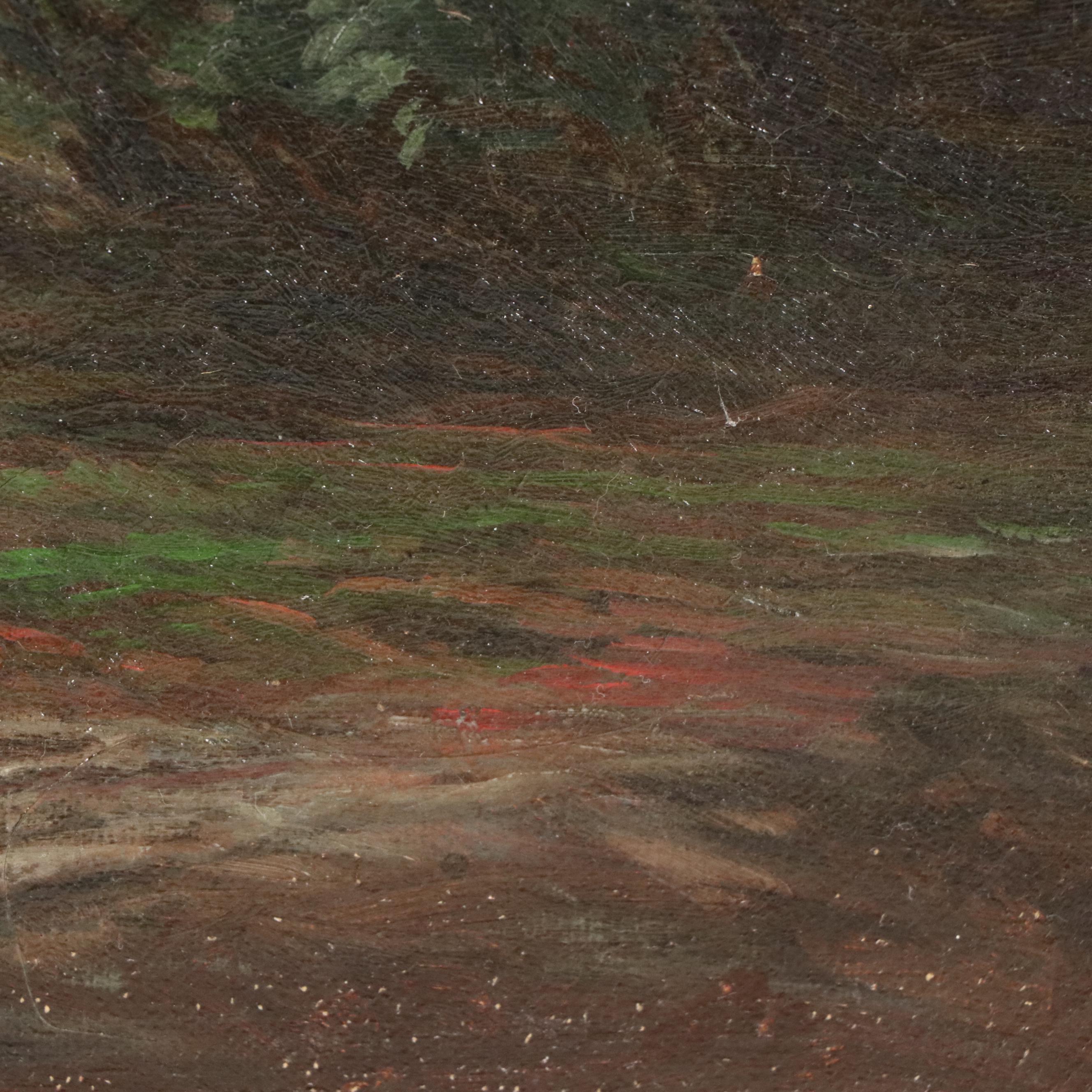 American School Oil Painting of River Landscape, Circa Early 20th Century