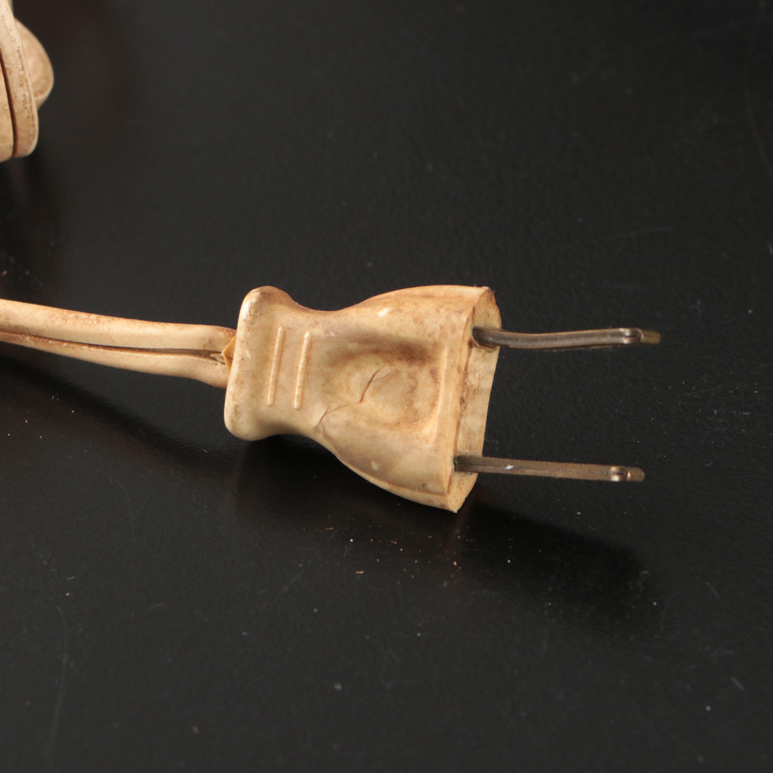 Neoclassical Style Cut Glass and Brass Finish Table Lamp with Silk Bell Shade