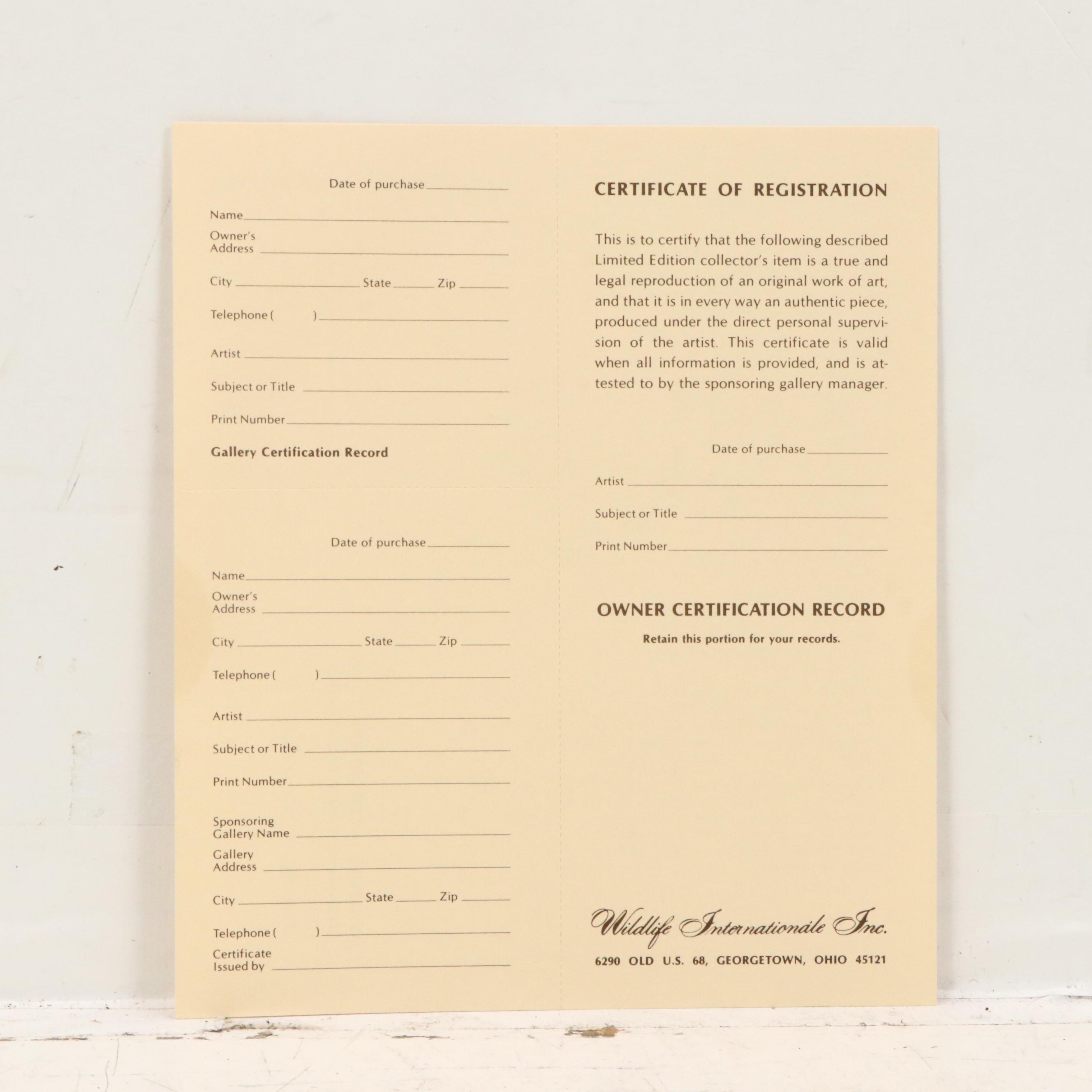 John A. Ruthven Offset Lithograph "Wood Duck" Ohio Duck Stamp, 1982