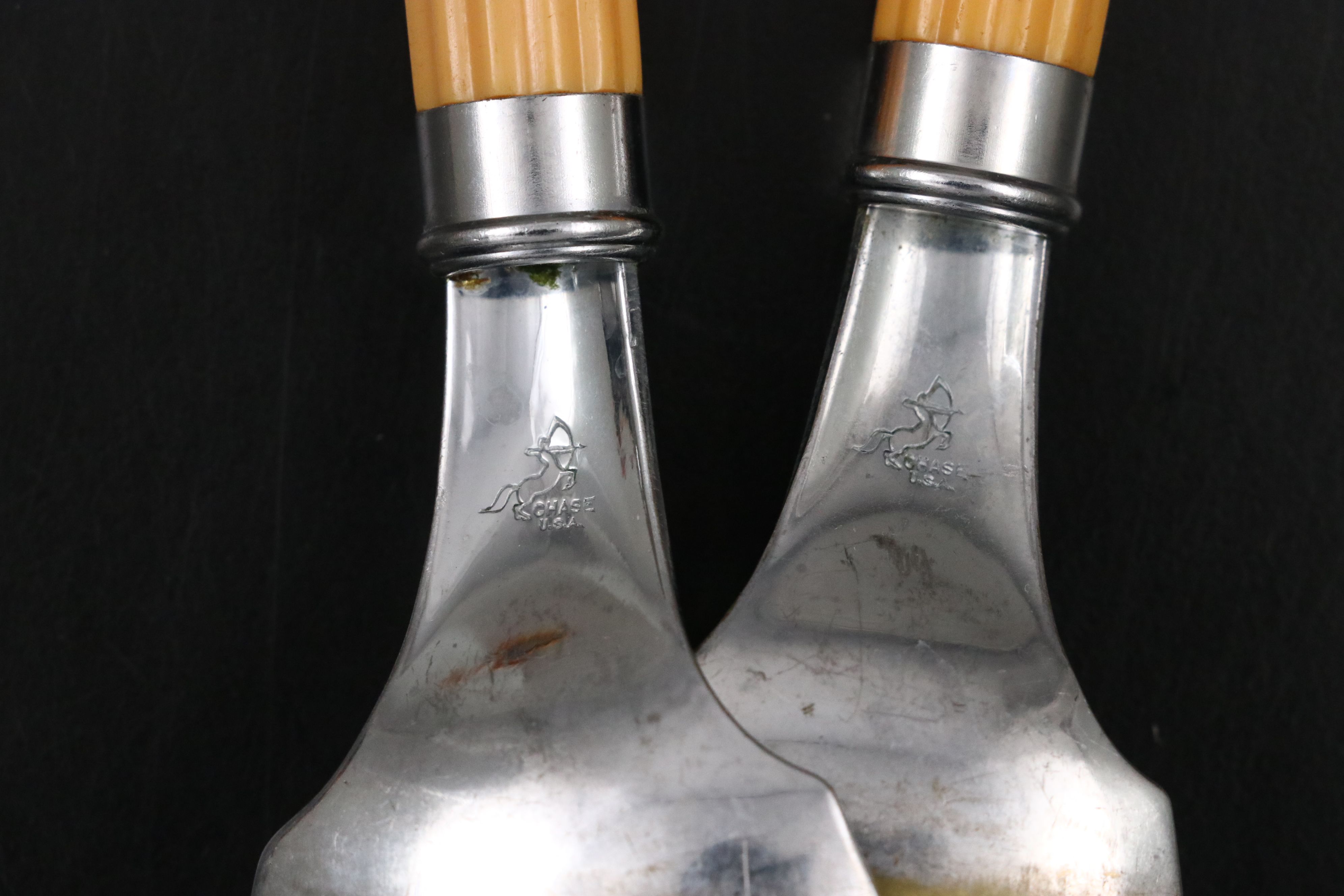 Burns Butterscotch and Other Bakelite Handled Flatware and Serving Utensils