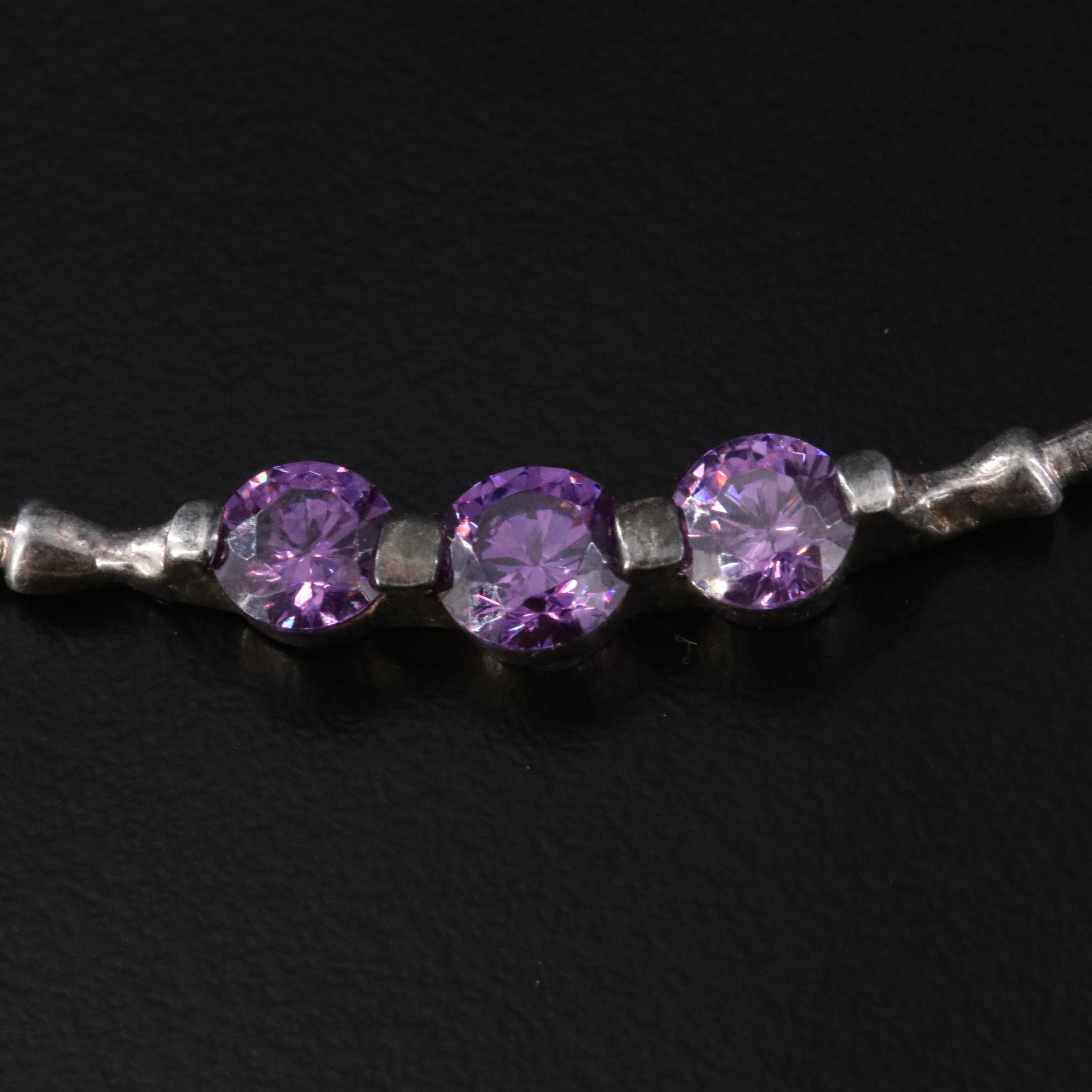 Sterling CZ Snake Chain Necklace