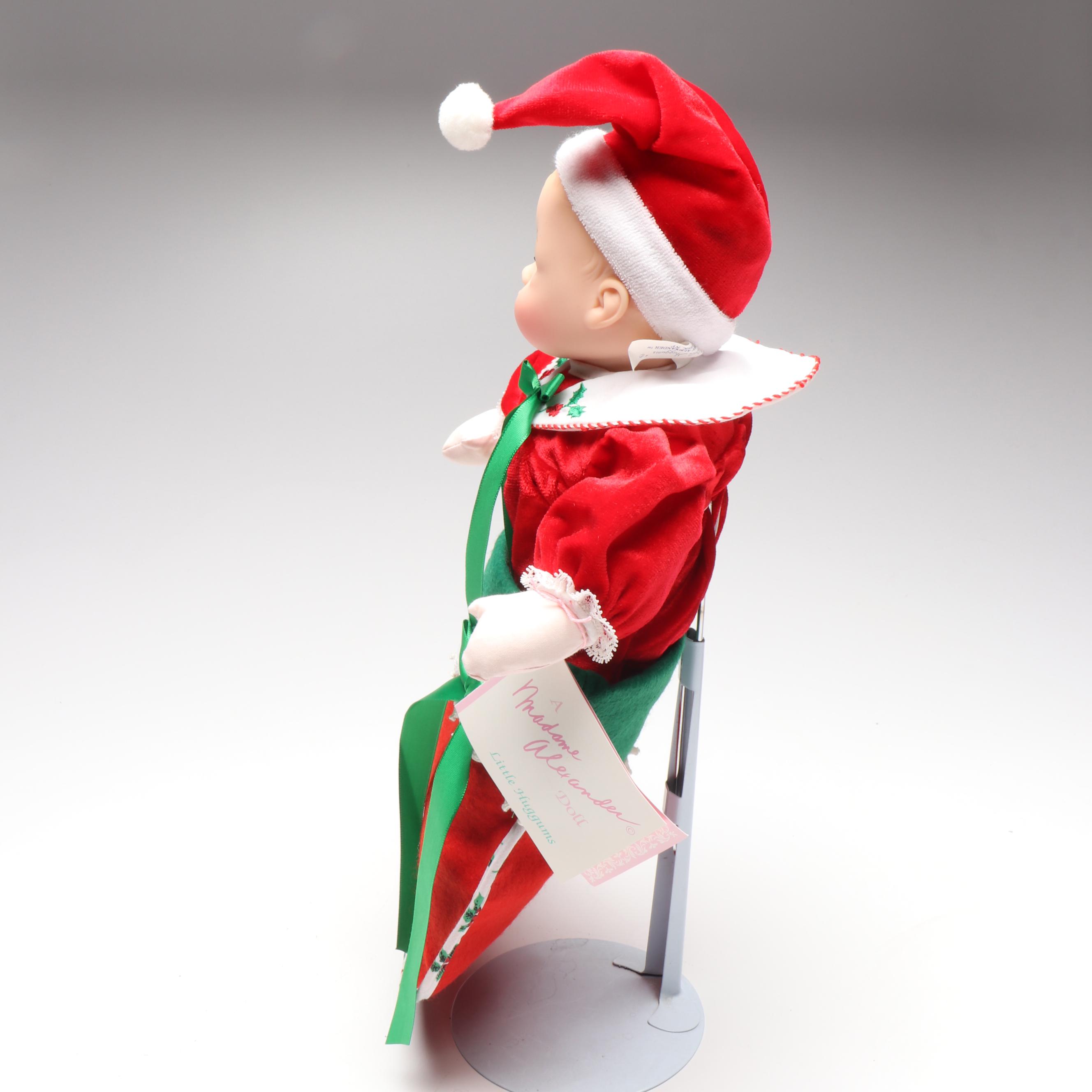 Madame Alexander "Little Huggums" with Other Christmas Dolls and Accessories