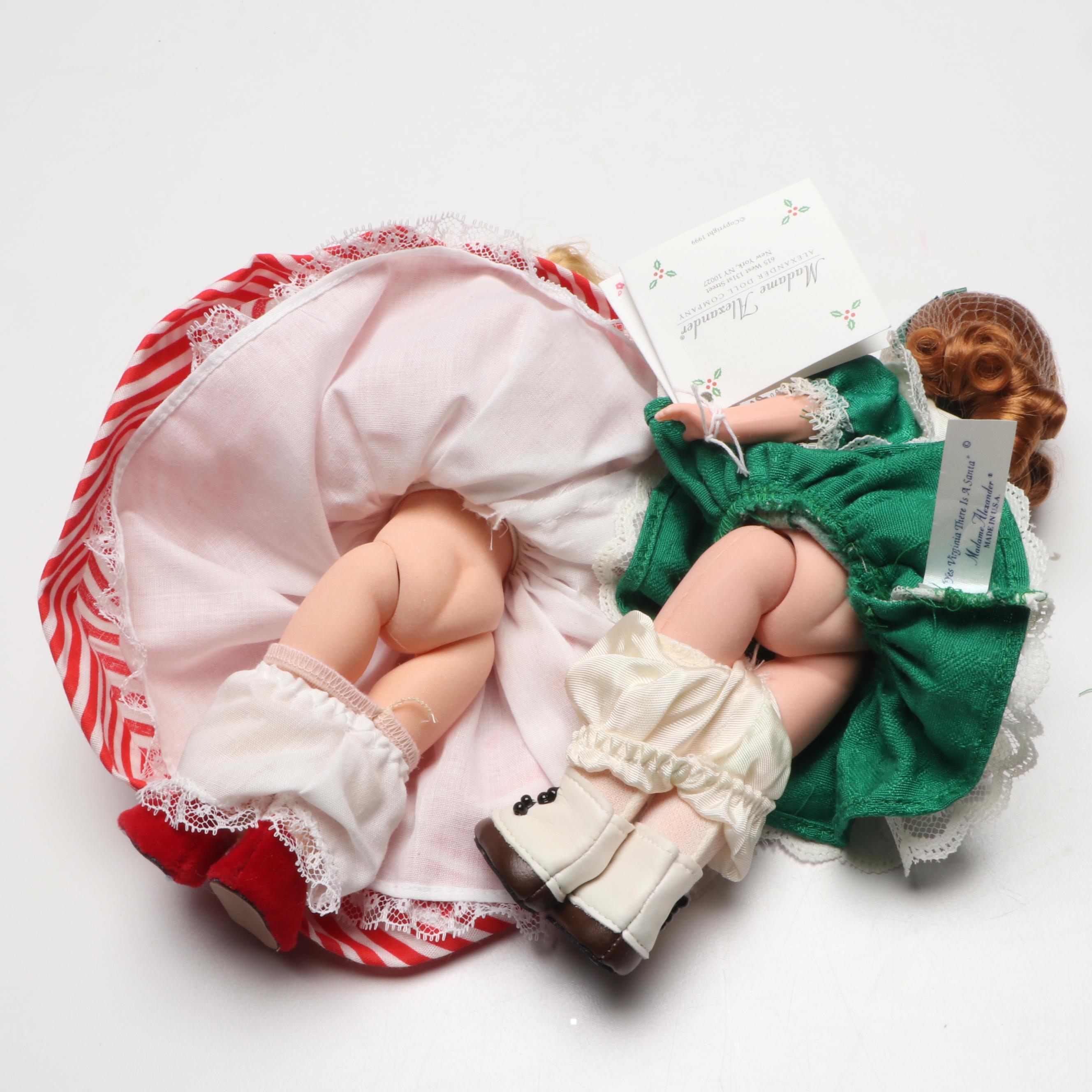 Madame Alexander "Little Huggums" with Other Christmas Dolls and Accessories